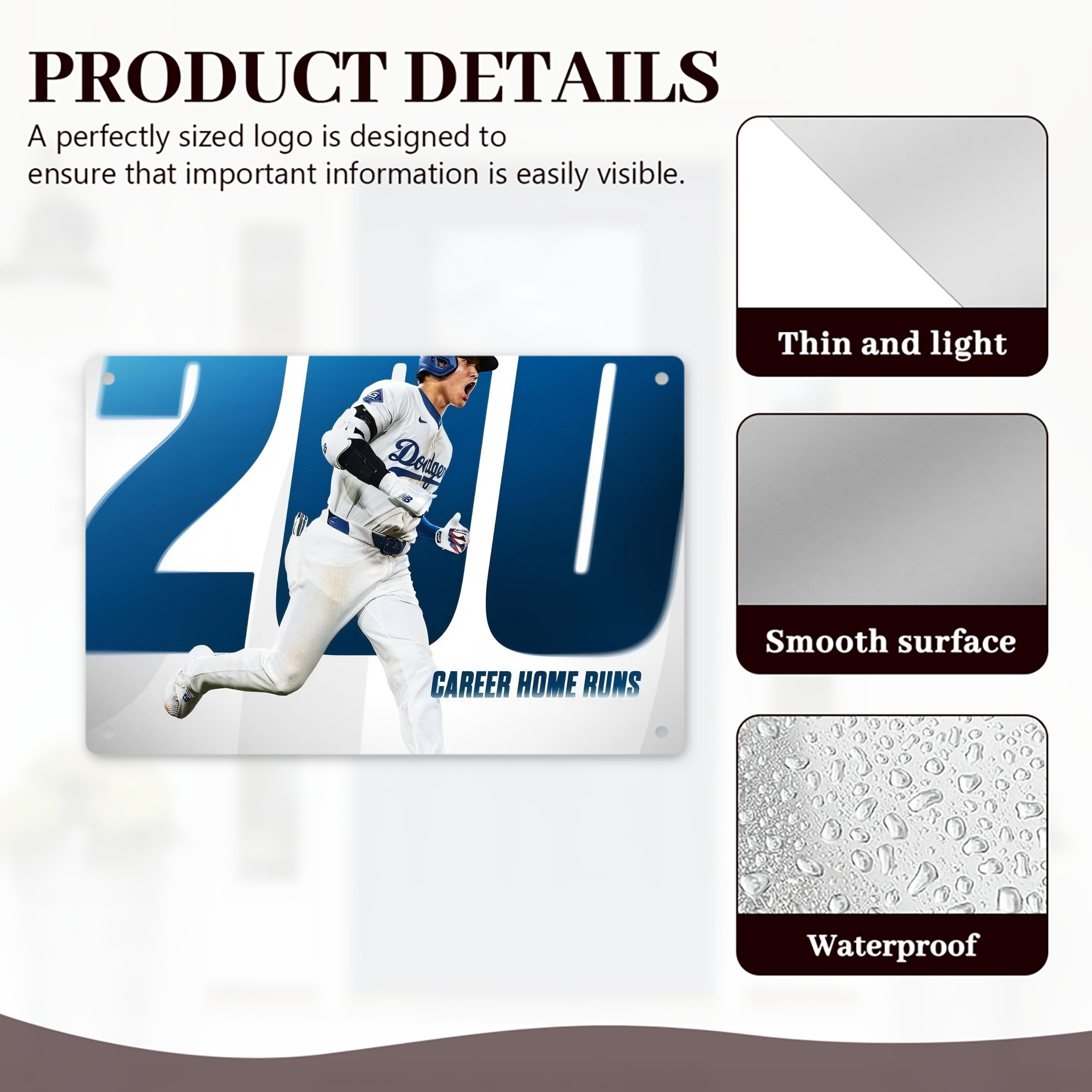  Decorative Aluminum Plaque – Horizontal Design – Durable, Stylish, Easy To Install – Ideal For Home, Office, Bar, And More