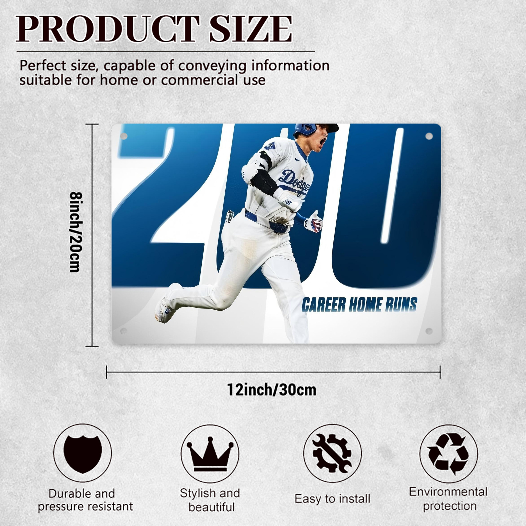  Decorative Aluminum Plaque – Horizontal Design – Durable, Stylish, Easy To Install – Ideal For Home, Office, Bar, And More