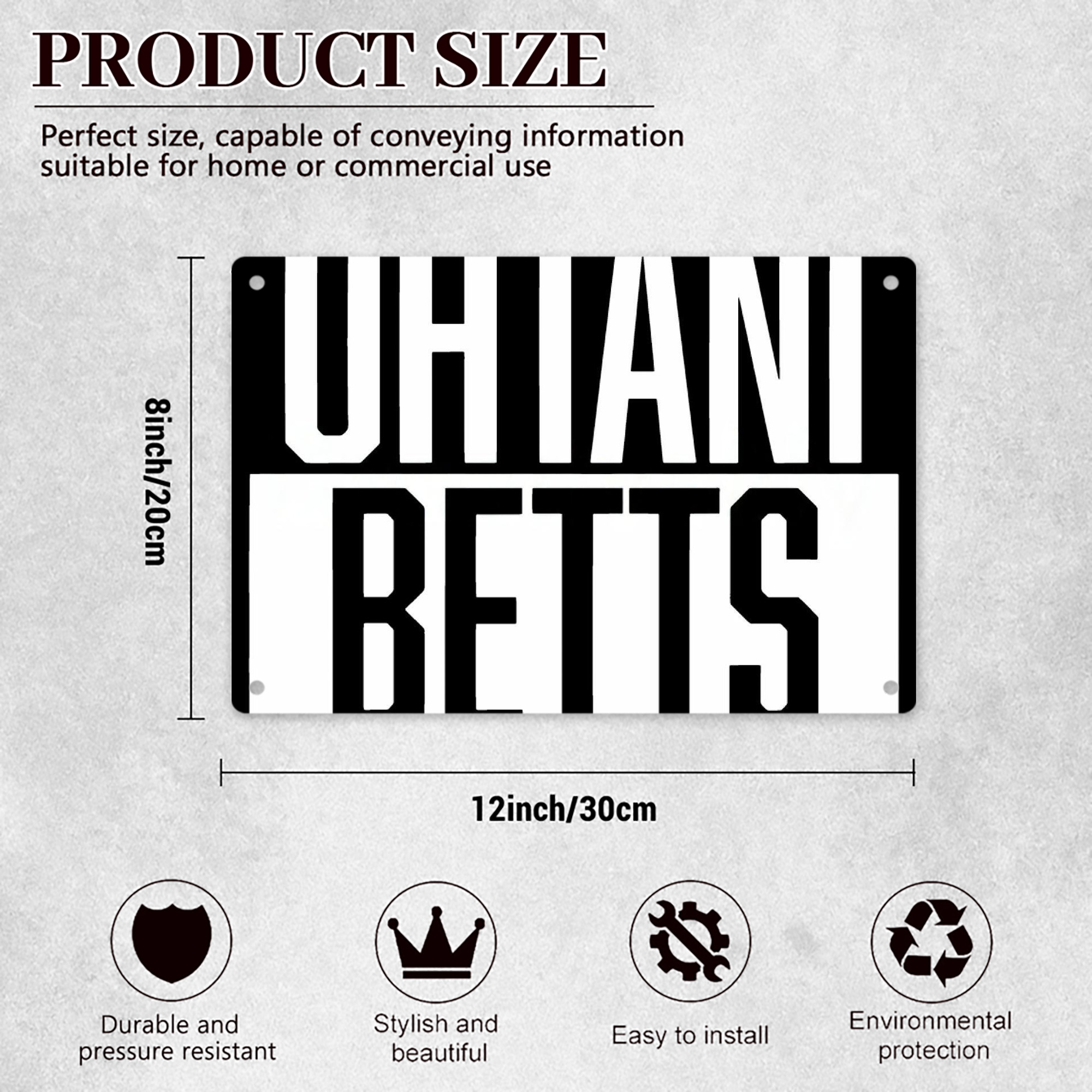  Decorative Aluminum Plaque – Horizontal Design – Durable, Stylish, Easy To Install – Ideal For Home, Office, Bar, And More