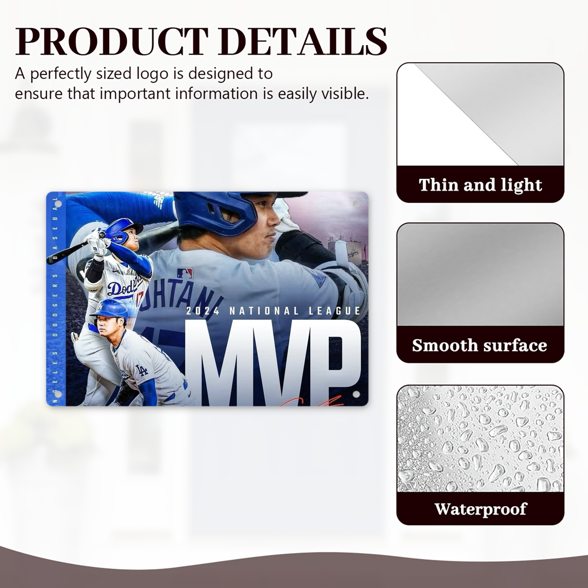  Decorative Aluminum Plaque – Horizontal Design – Durable, Stylish, Easy To Install – Ideal For Home, Office, Bar, And More