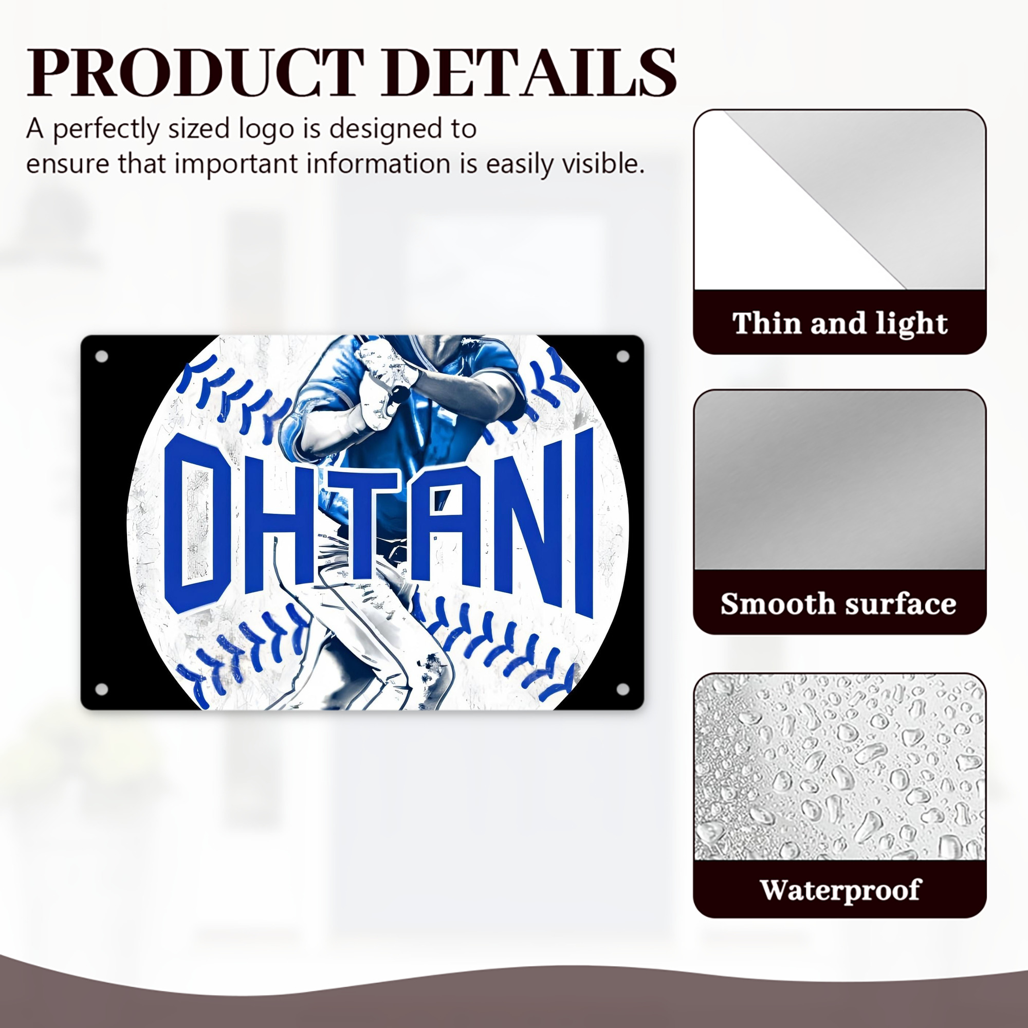  Decorative Aluminum Plaque – Horizontal Design – Durable, Stylish, Easy To Install – Ideal For Home, Office, Bar, And More