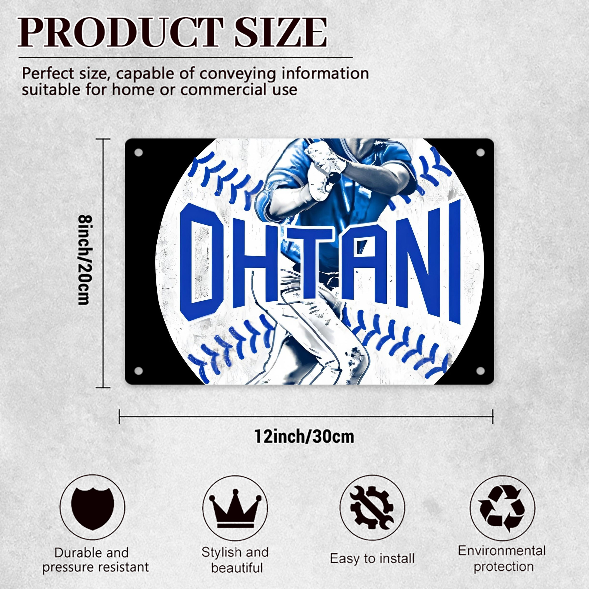  Decorative Aluminum Plaque – Horizontal Design – Durable, Stylish, Easy To Install – Ideal For Home, Office, Bar, And More