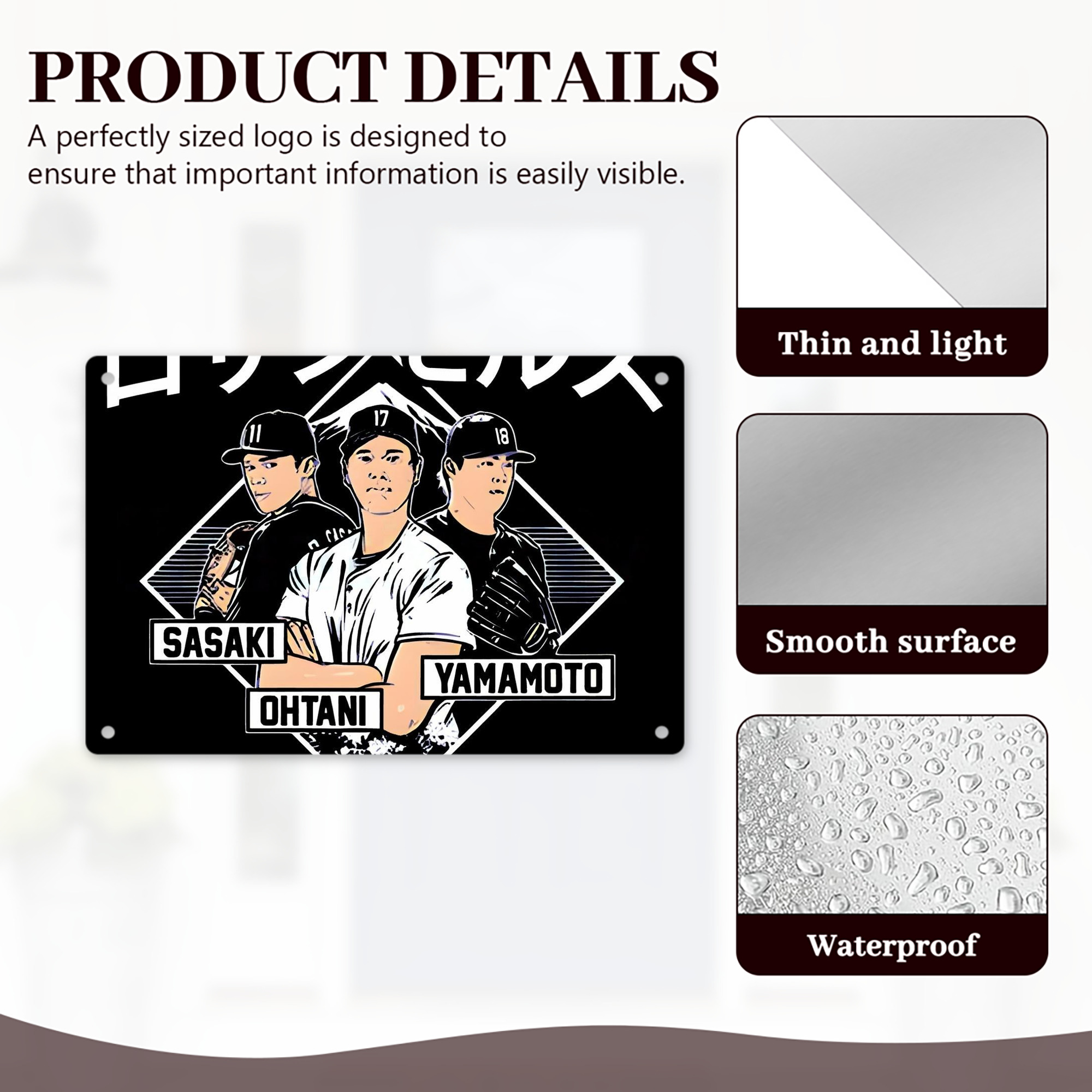  Decorative Aluminum Plaque – Horizontal Design – Durable, Stylish, Easy To Install – Ideal For Home, Office, Bar, And More