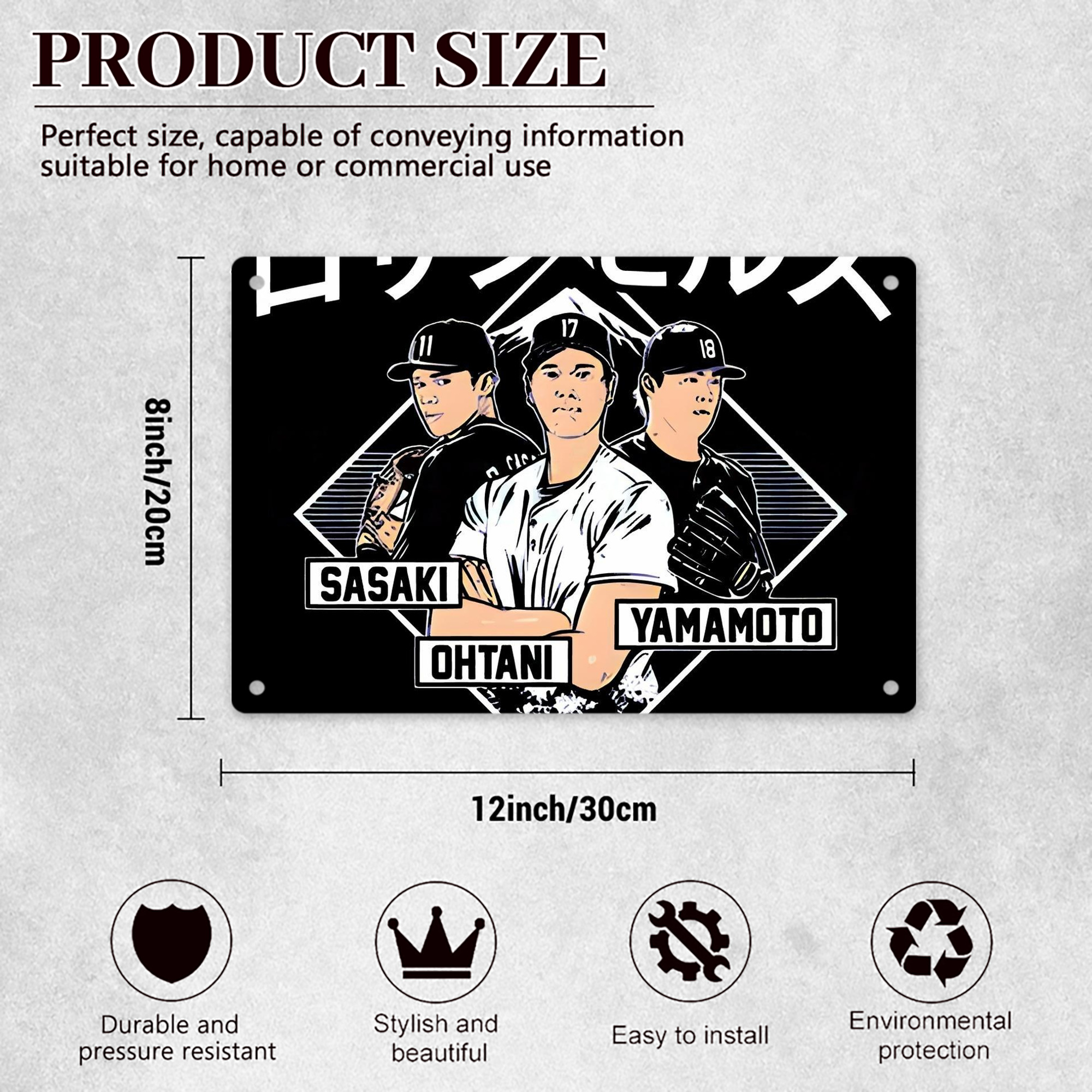  Decorative Aluminum Plaque – Horizontal Design – Durable, Stylish, Easy To Install – Ideal For Home, Office, Bar, And More