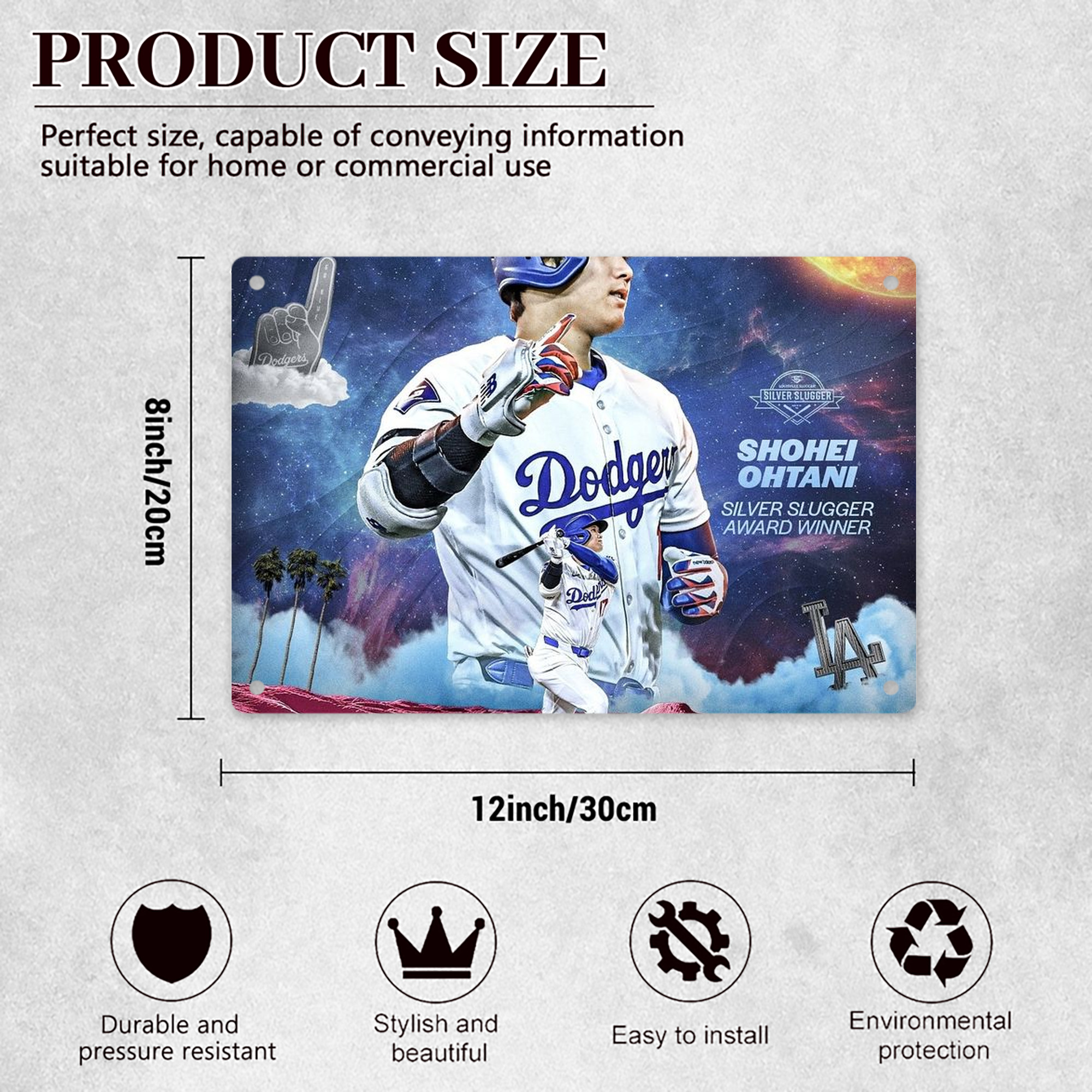  Decorative Aluminum Plaque – Horizontal Design – Durable, Stylish, Easy To Install – Ideal For Home, Office, Bar, And More