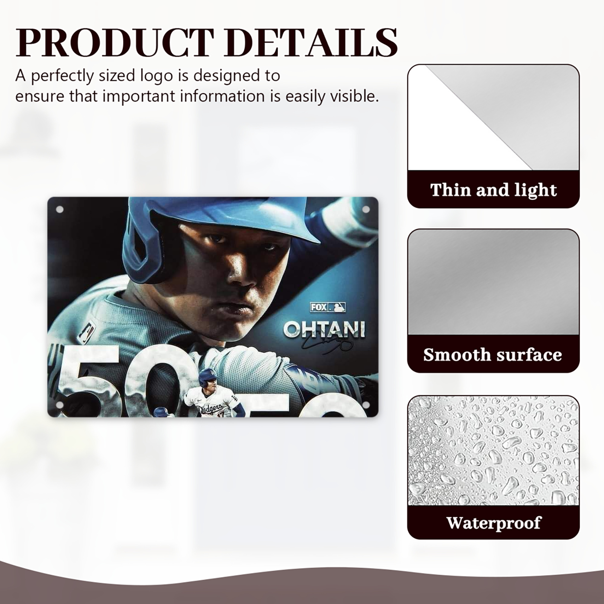  Decorative Aluminum Plaque – Horizontal Design – Durable, Stylish, Easy To Install – Ideal For Home, Office, Bar, And More