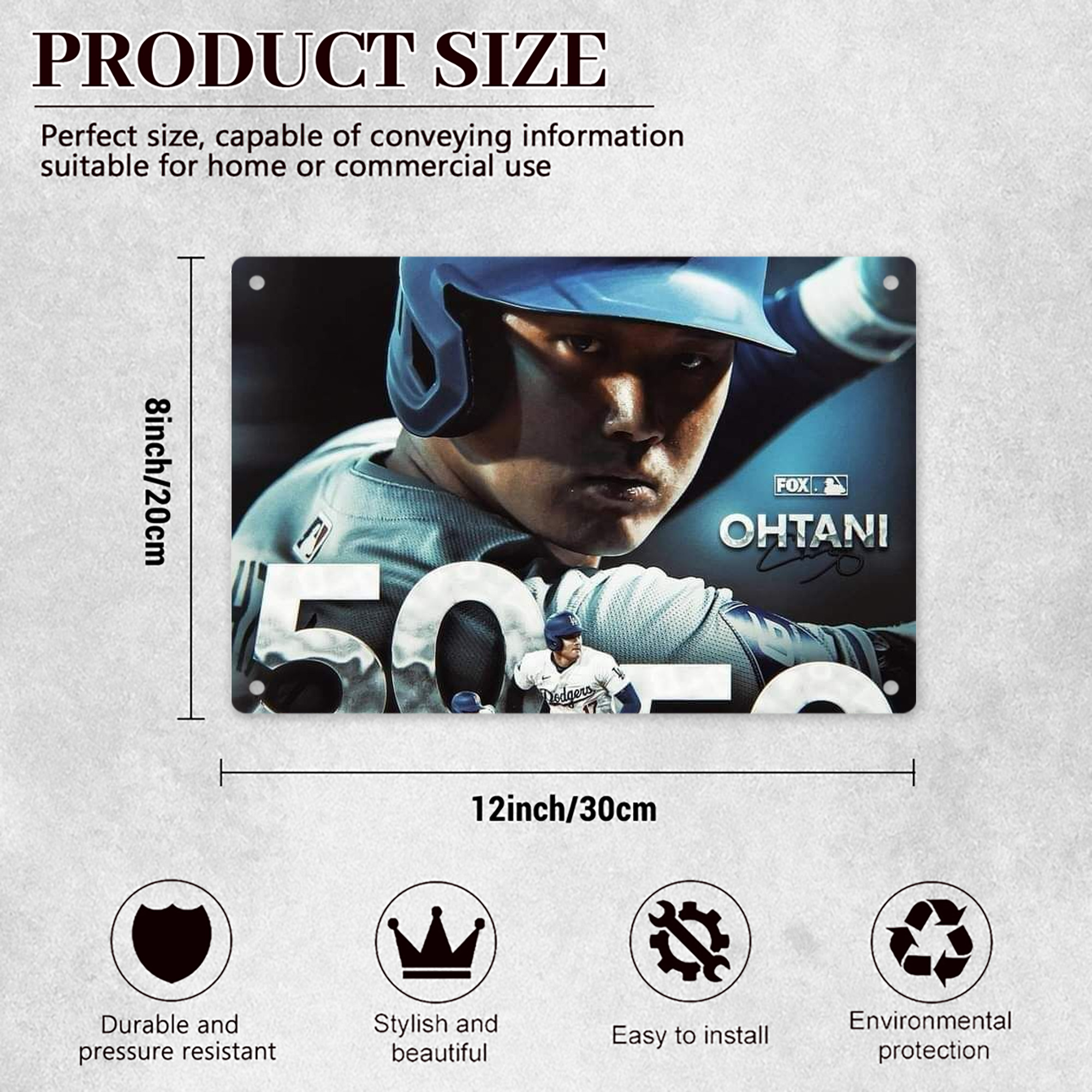  Decorative Aluminum Plaque – Horizontal Design – Durable, Stylish, Easy To Install – Ideal For Home, Office, Bar, And More