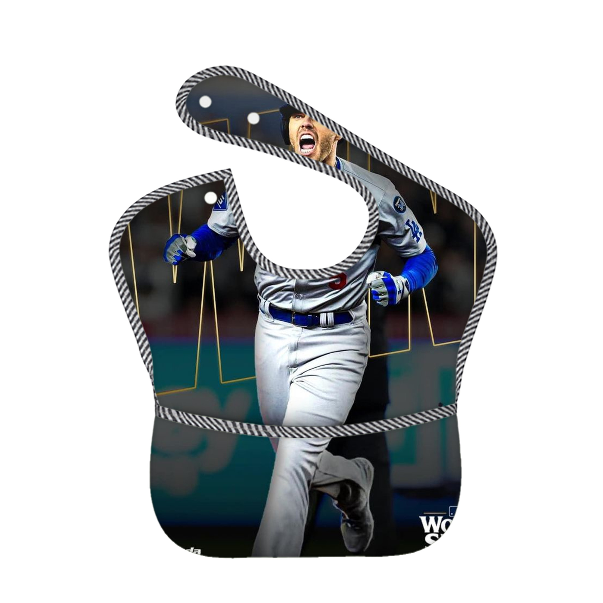  Adjustable Waterproof Toddler Bib – Full-Print Durable Polyester – Foldable Crumb Pocket – Easy Snap Closure – Soft