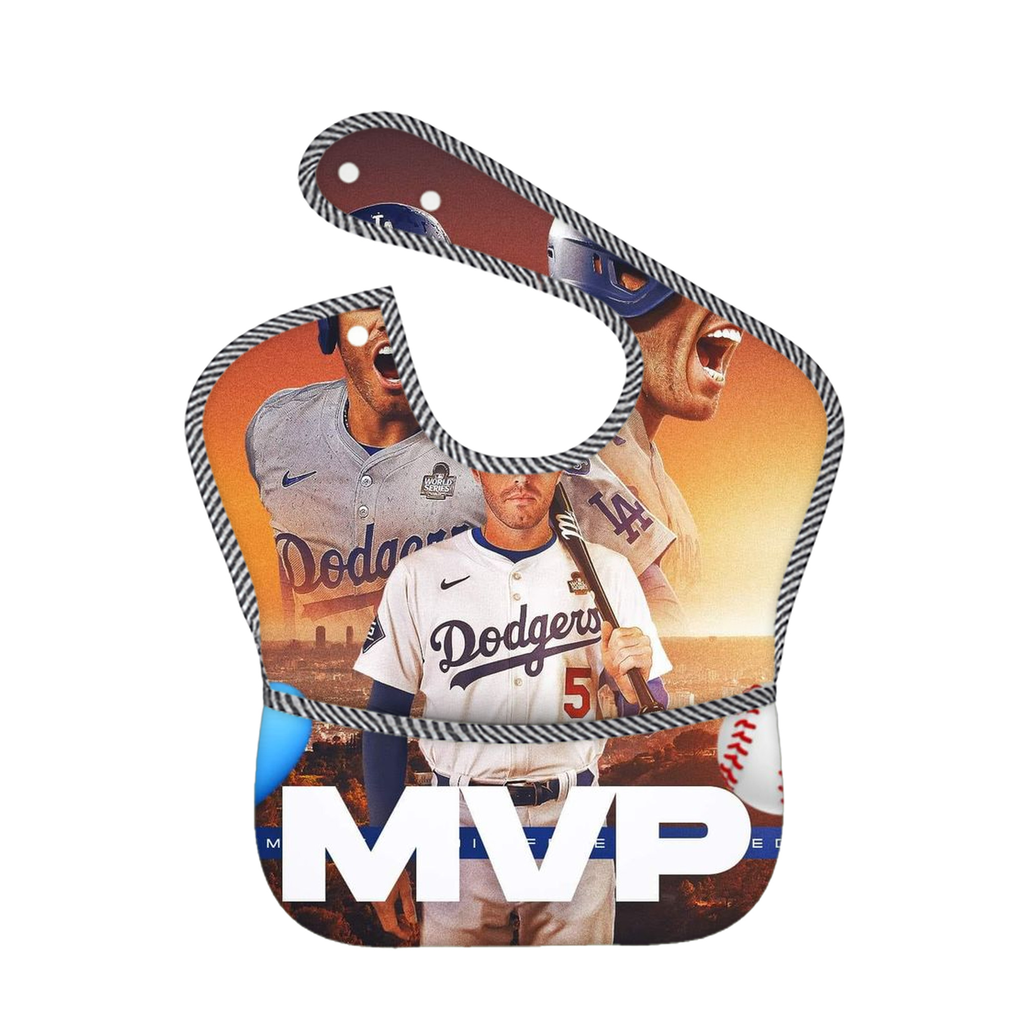  Adjustable Waterproof Toddler Bib – Full-Print Durable Polyester – Foldable Crumb Pocket – Easy Snap Closure – Soft