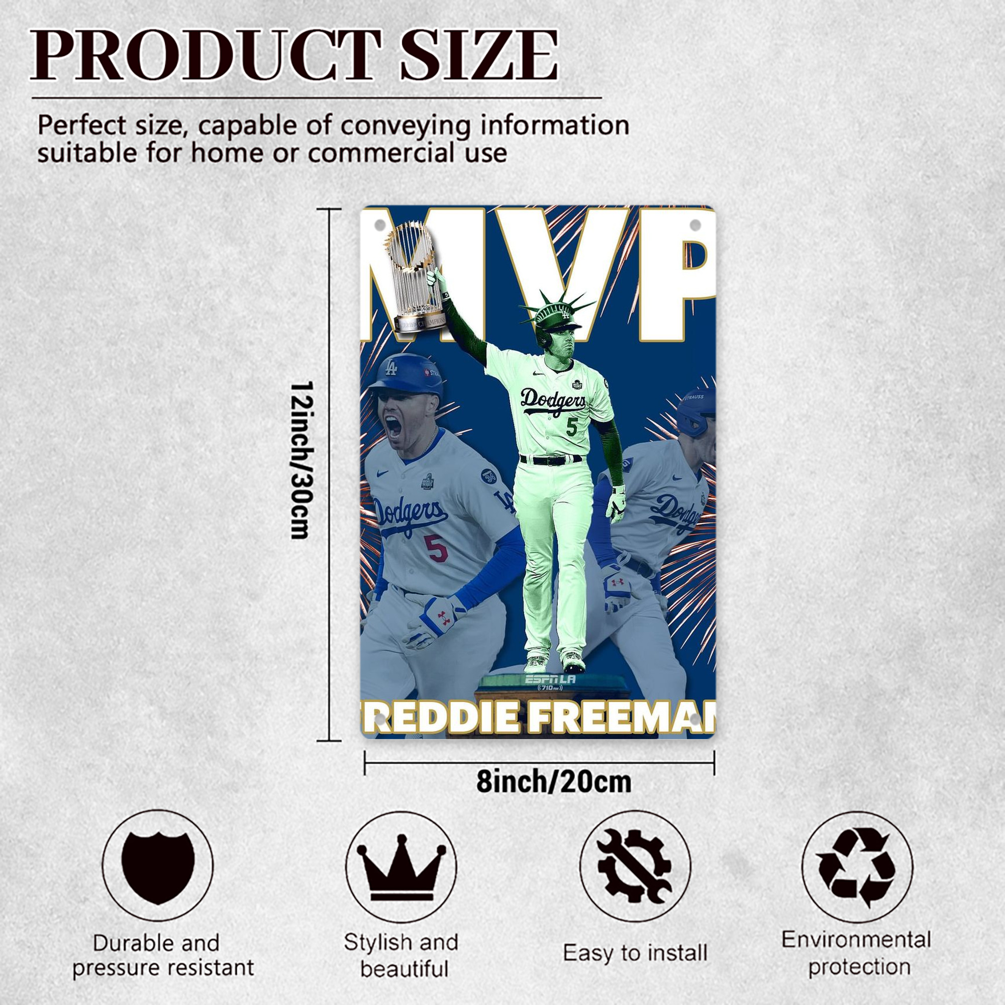  8x12inch Vertical Aluminum Sign - Durable Fade-Resistant Indoor/Outdoor Safety & Information Plaque For Office, Hotel, Restaurant, Bar, Public Spaces