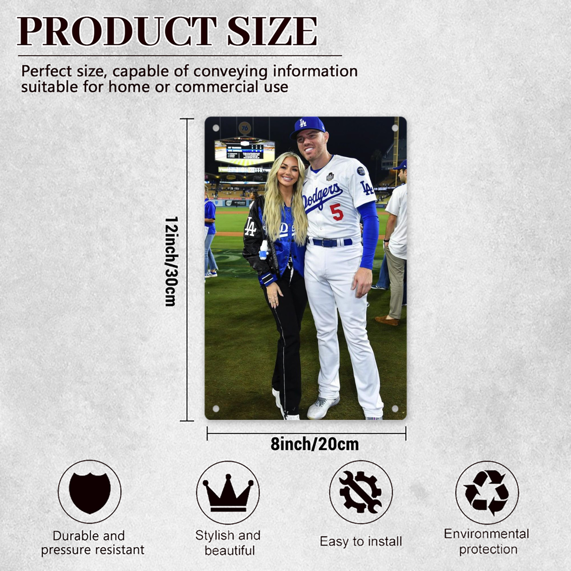  8x12inch Vertical Aluminum Sign - Durable Fade-Resistant Indoor/Outdoor Safety & Information Plaque For Office, Hotel, Restaurant, Bar, Public Spaces