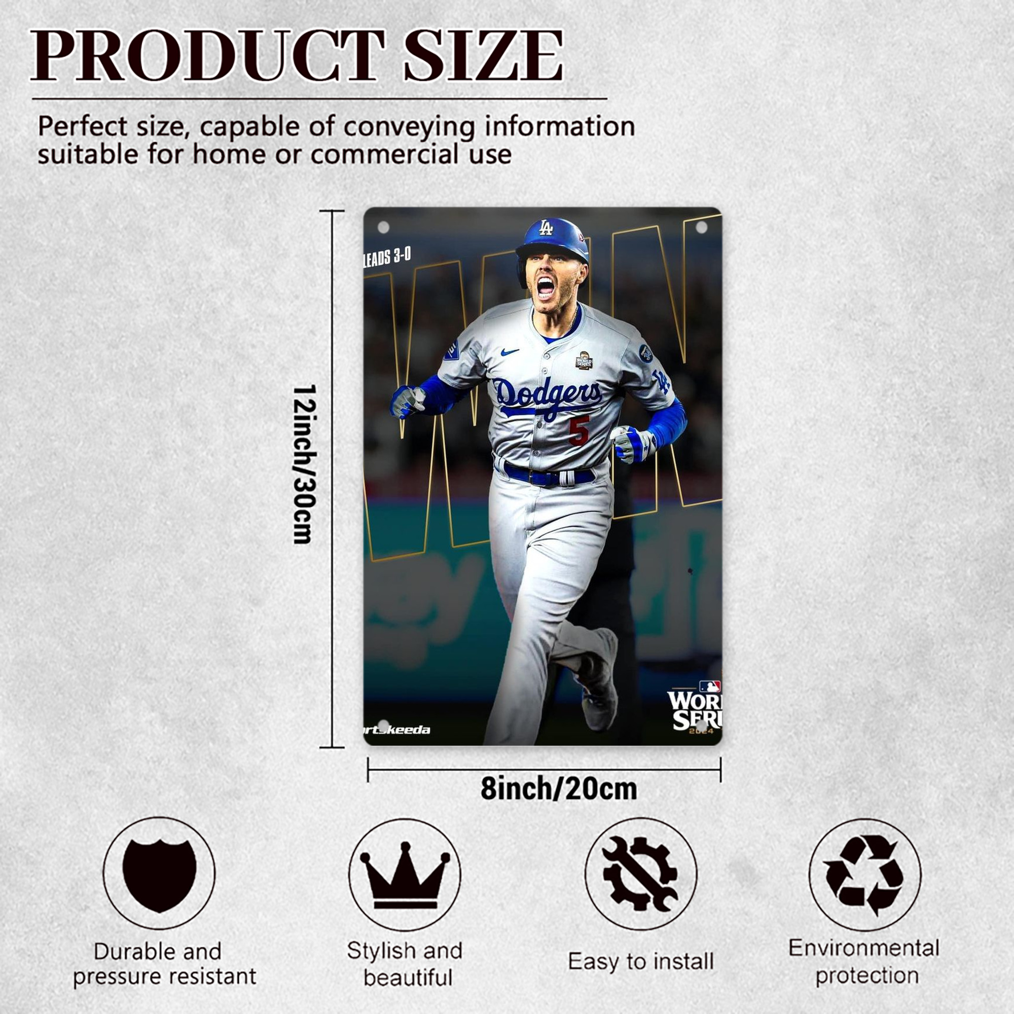  8x12inch Vertical Aluminum Sign - Durable Fade-Resistant Indoor/Outdoor Safety & Information Plaque For Office, Hotel, Restaurant, Bar, Public Spaces