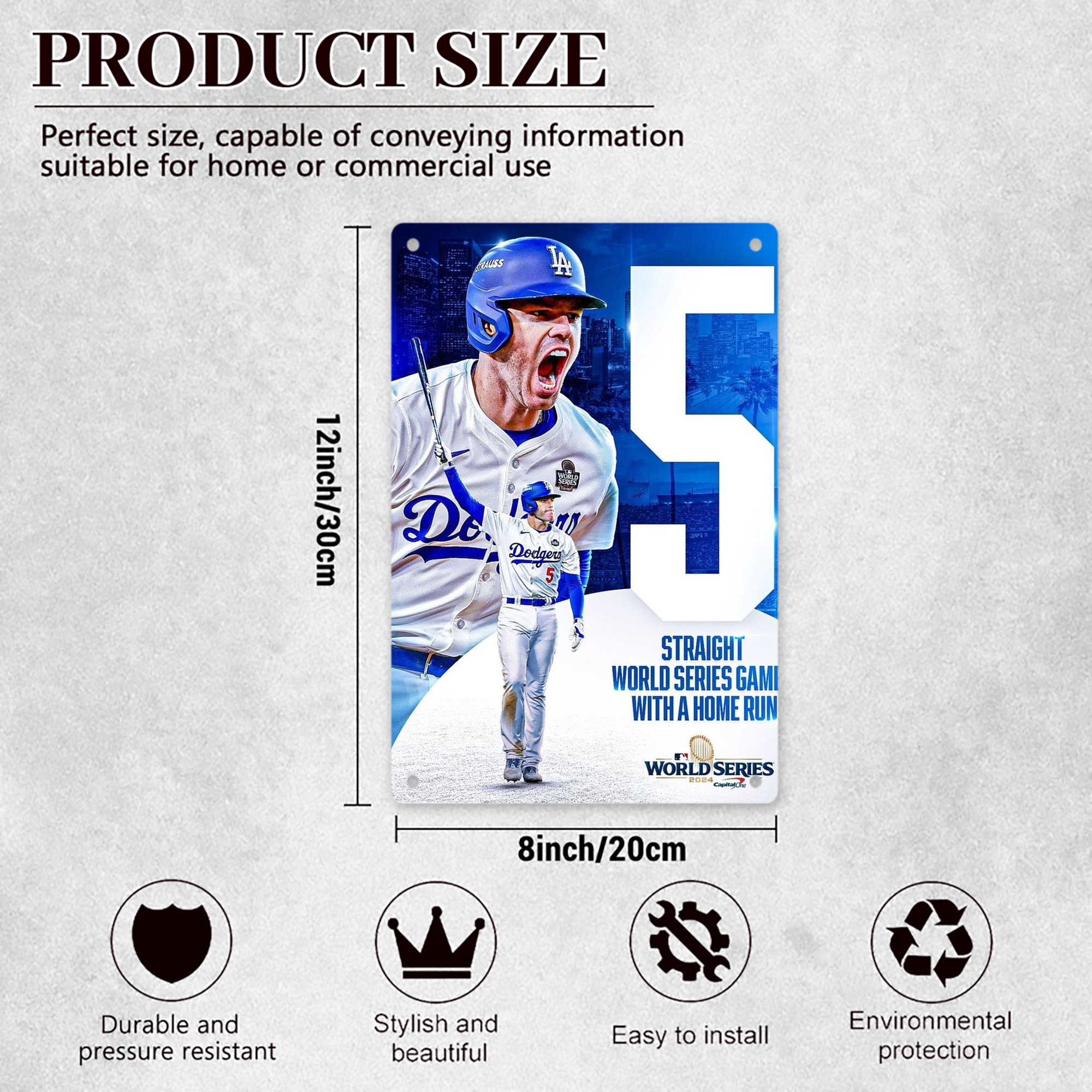  8x12inch Vertical Aluminum Sign - Durable Fade-Resistant Indoor/Outdoor Safety & Information Plaque For Office, Hotel, Restaurant, Bar, Public Spaces