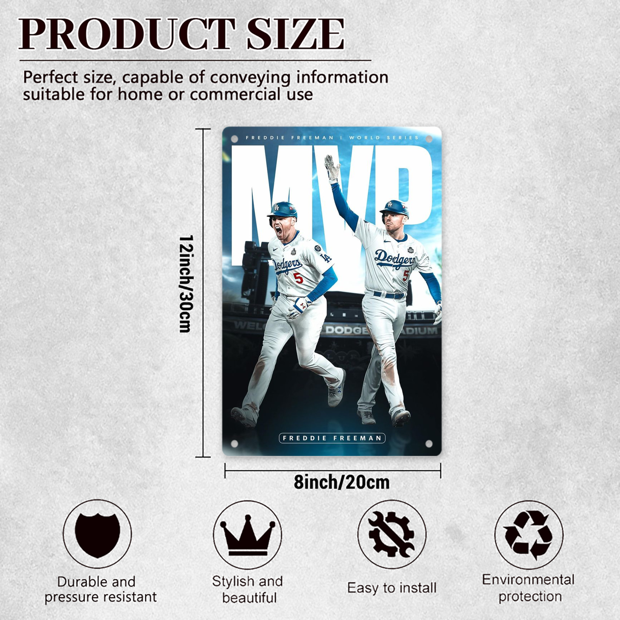  8x12inch Vertical Aluminum Sign - Durable Fade-Resistant Indoor/Outdoor Safety & Information Plaque For Office, Hotel, Restaurant, Bar, Public Spaces