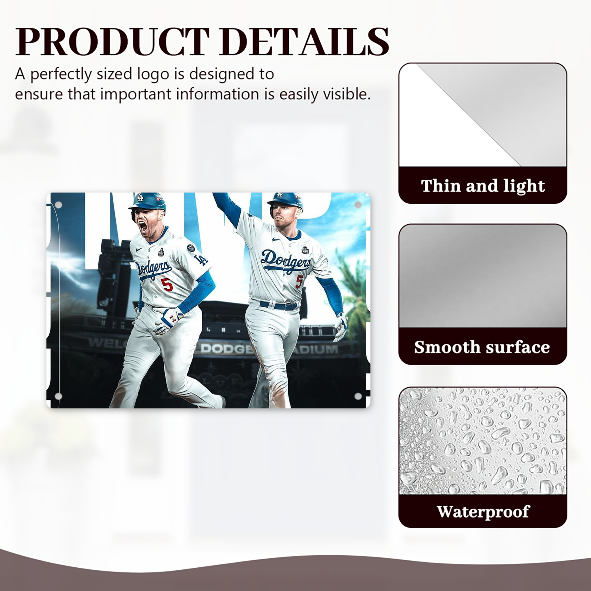  Decorative Aluminum Plaque – Horizontal Design – Durable, Stylish, Easy To Install – Ideal For Home, Office, Bar, And More