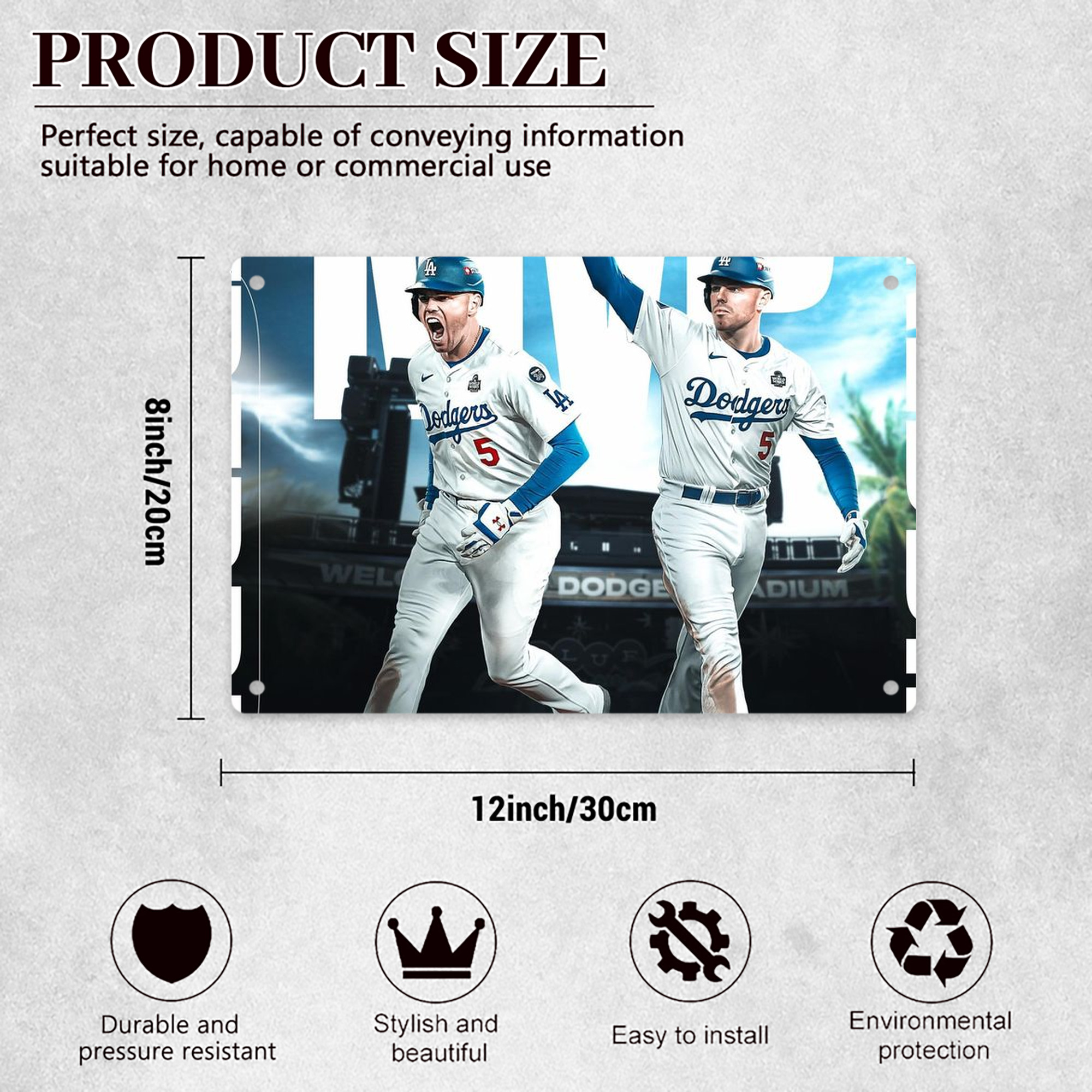  Decorative Aluminum Plaque – Horizontal Design – Durable, Stylish, Easy To Install – Ideal For Home, Office, Bar, And More