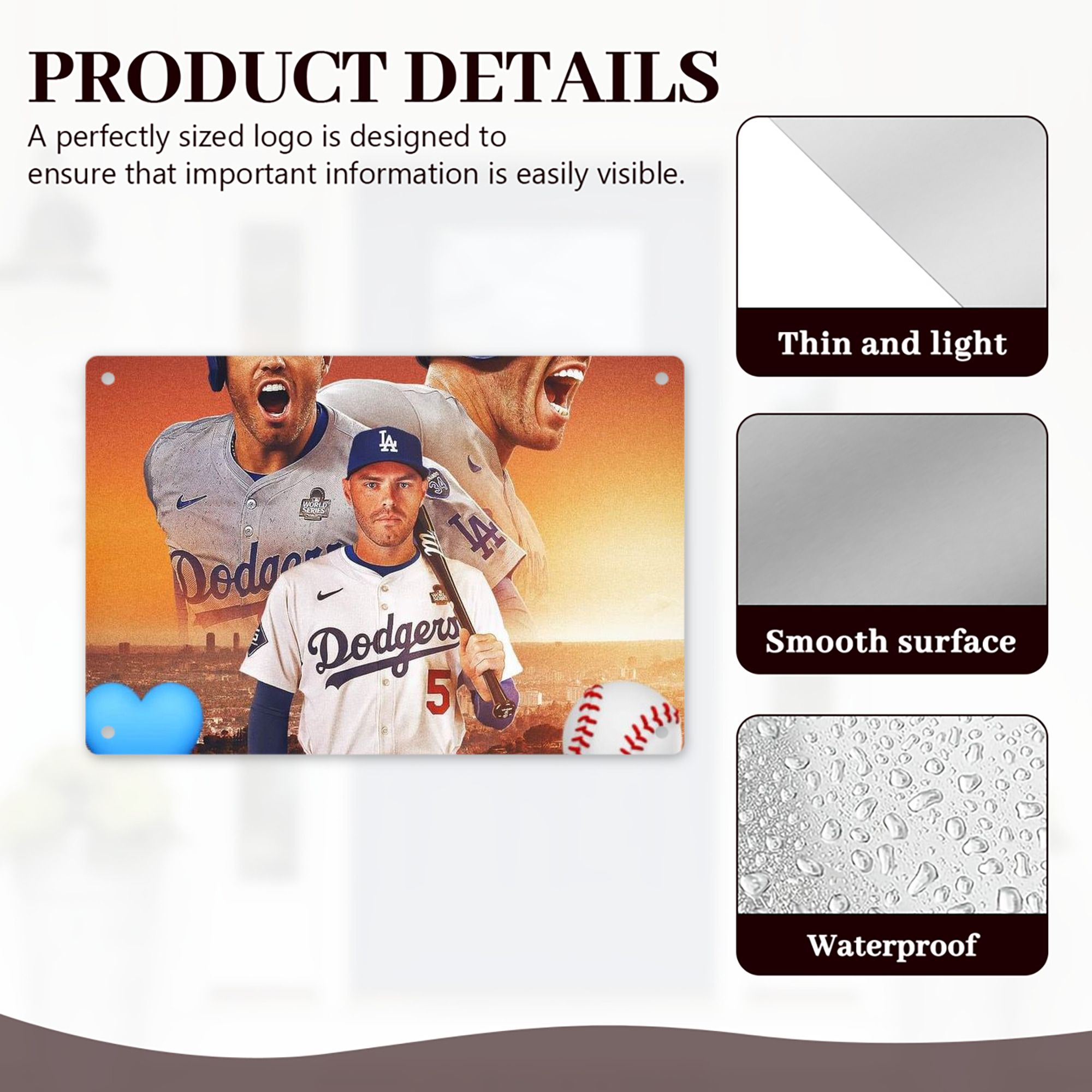  Decorative Aluminum Plaque – Horizontal Design – Durable, Stylish, Easy To Install – Ideal For Home, Office, Bar, And More