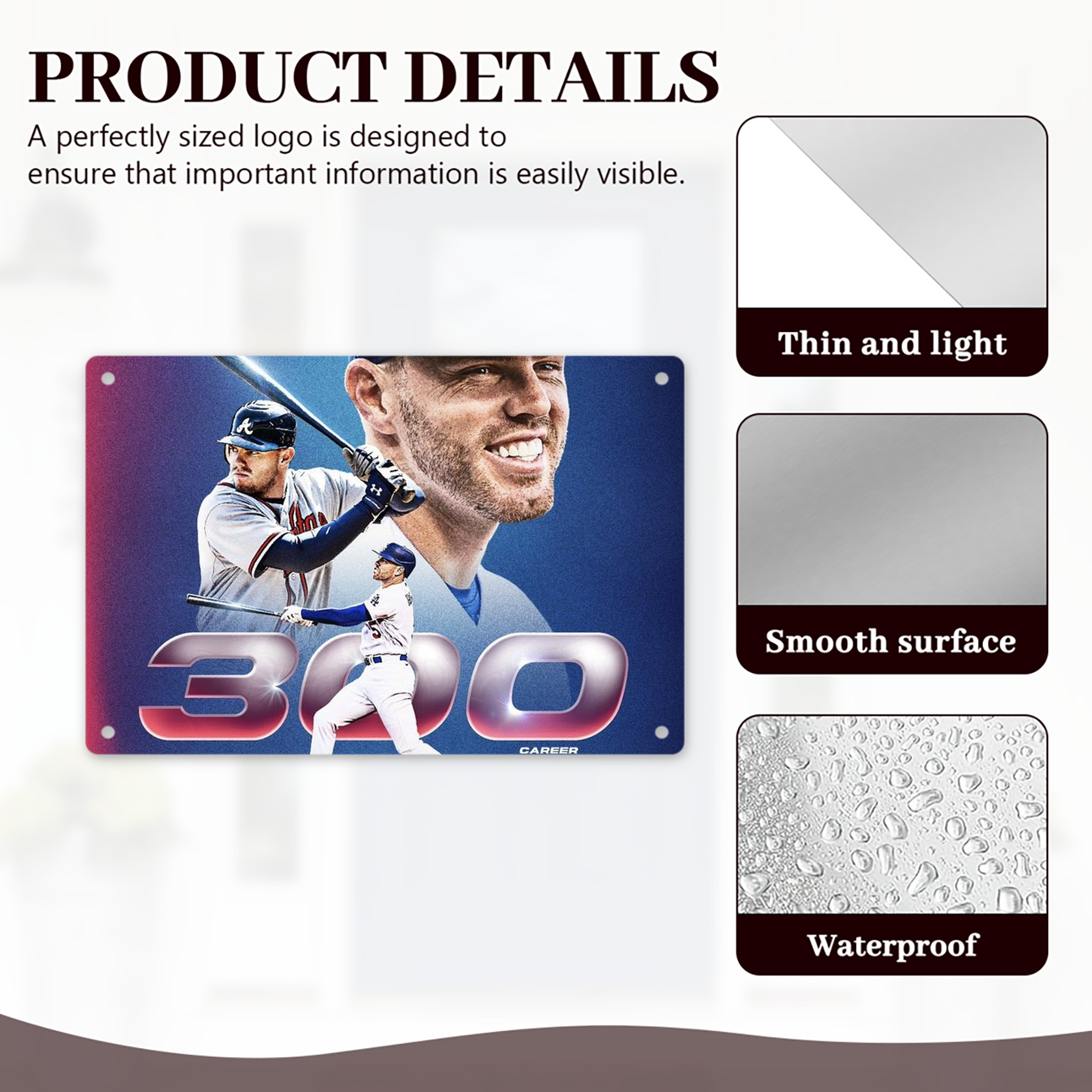  Decorative Aluminum Plaque – Horizontal Design – Durable, Stylish, Easy To Install – Ideal For Home, Office, Bar, And More