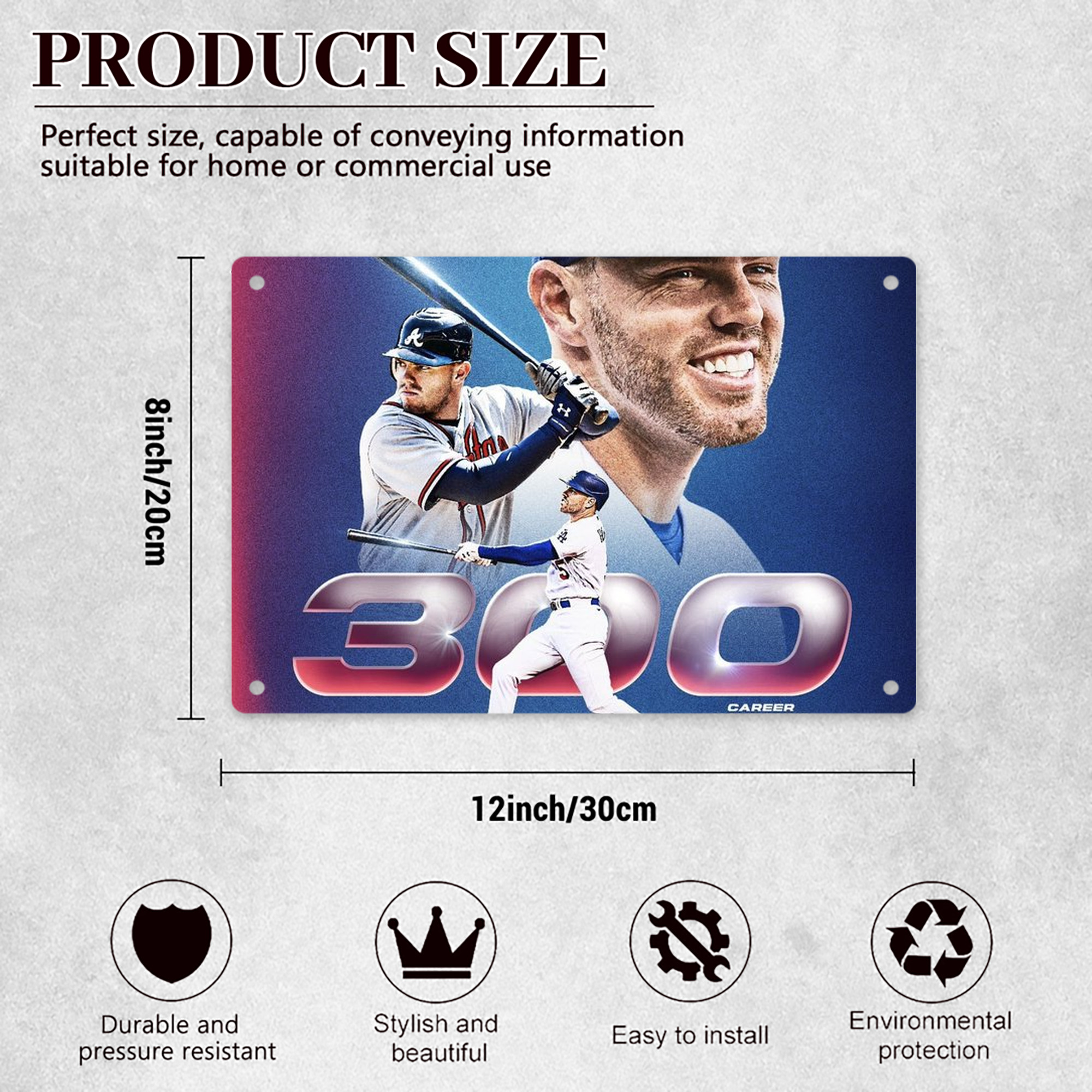  Decorative Aluminum Plaque – Horizontal Design – Durable, Stylish, Easy To Install – Ideal For Home, Office, Bar, And More