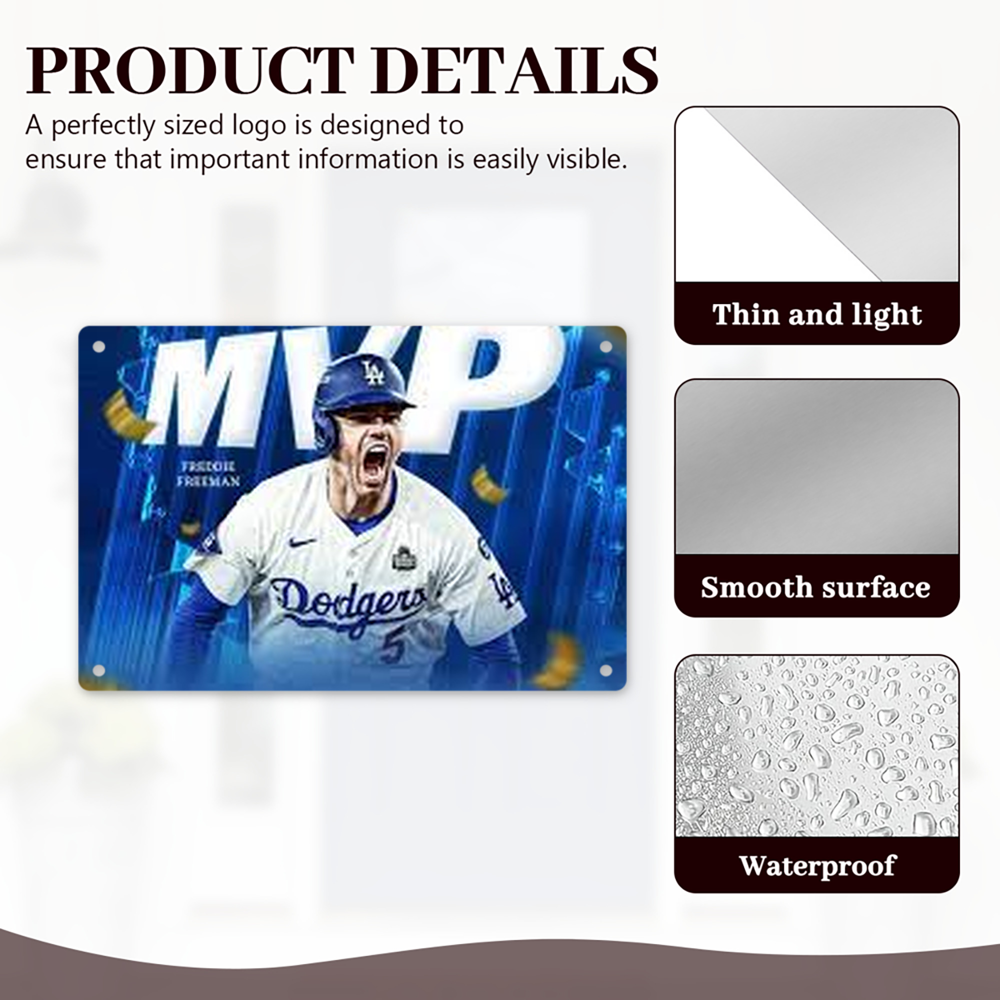  Decorative Aluminum Plaque – Horizontal Design – Durable, Stylish, Easy To Install – Ideal For Home, Office, Bar, And More