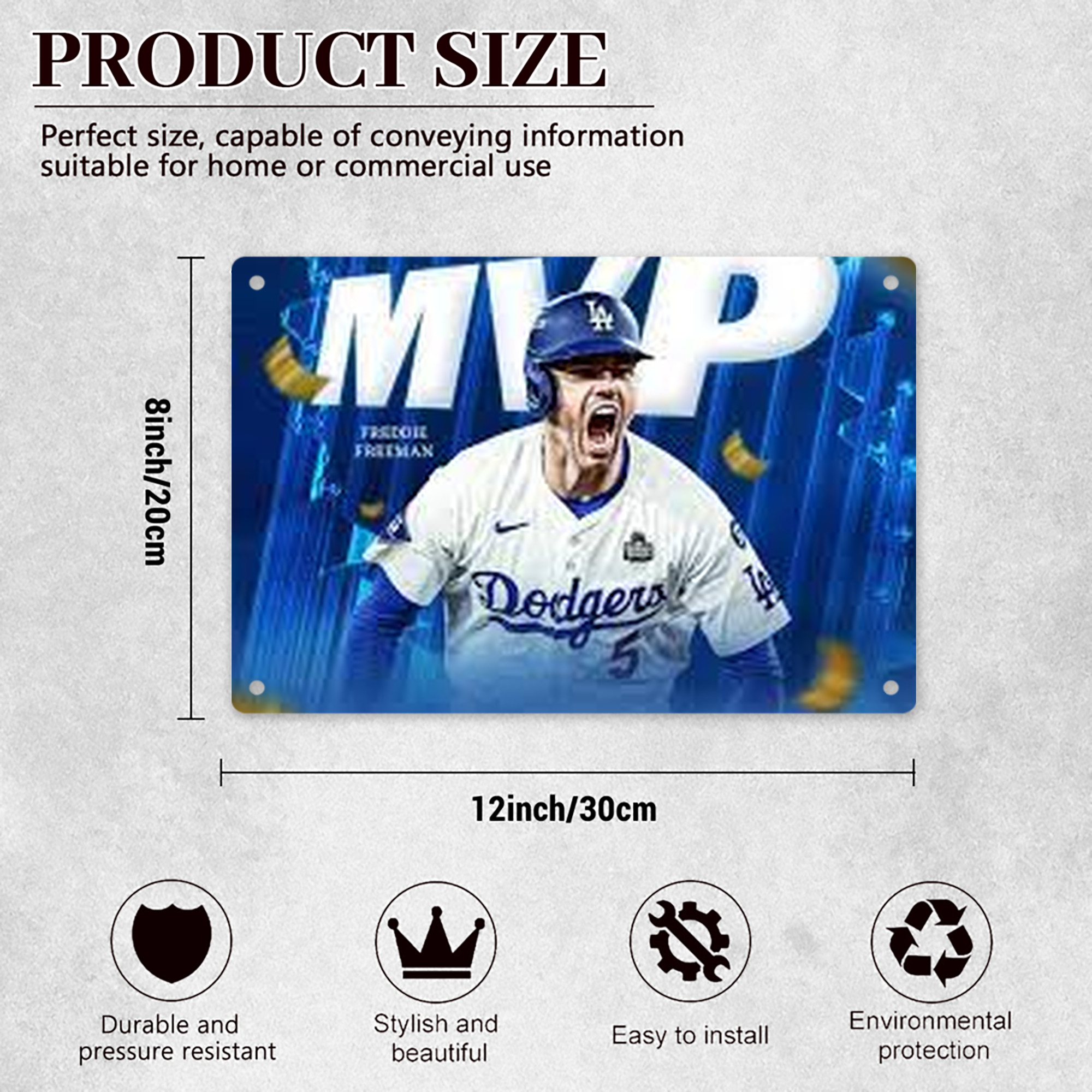  Decorative Aluminum Plaque – Horizontal Design – Durable, Stylish, Easy To Install – Ideal For Home, Office, Bar, And More