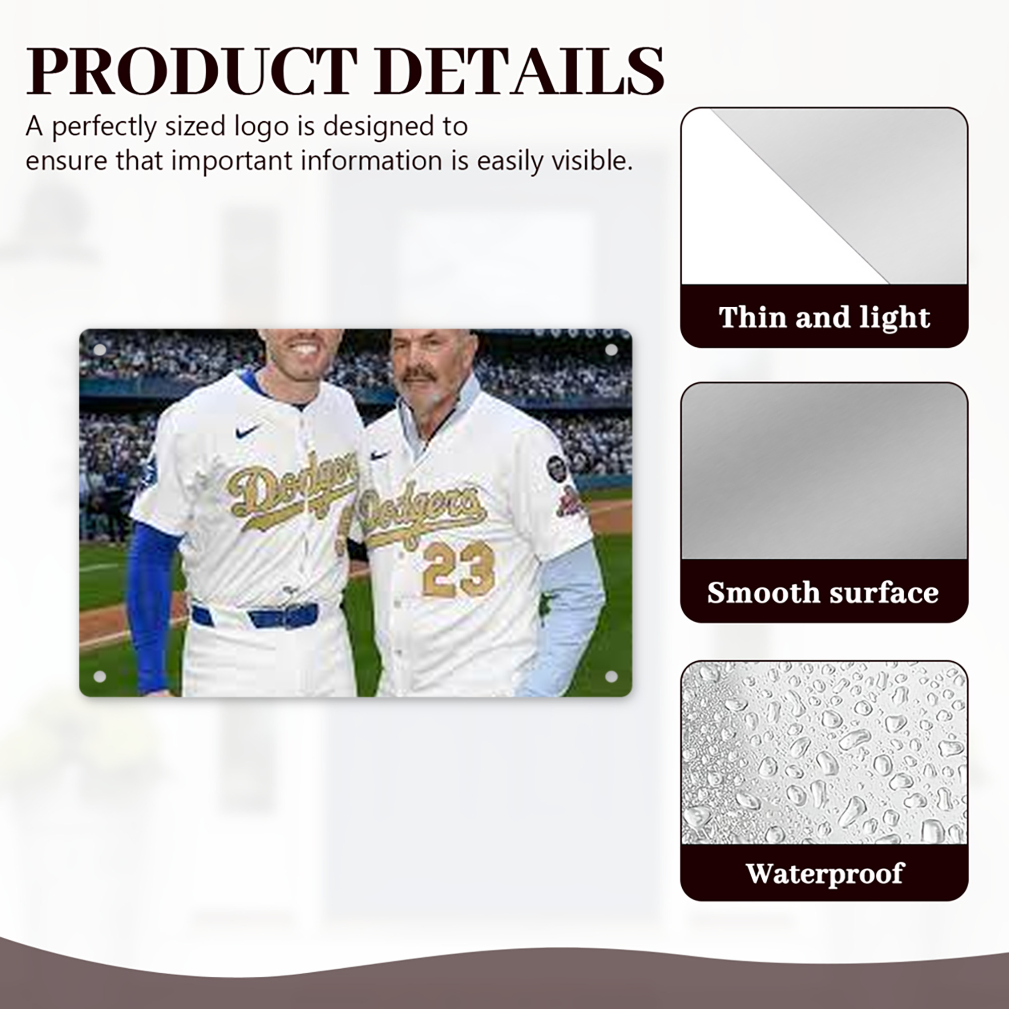  Decorative Aluminum Plaque – Horizontal Design – Durable, Stylish, Easy To Install – Ideal For Home, Office, Bar, And More