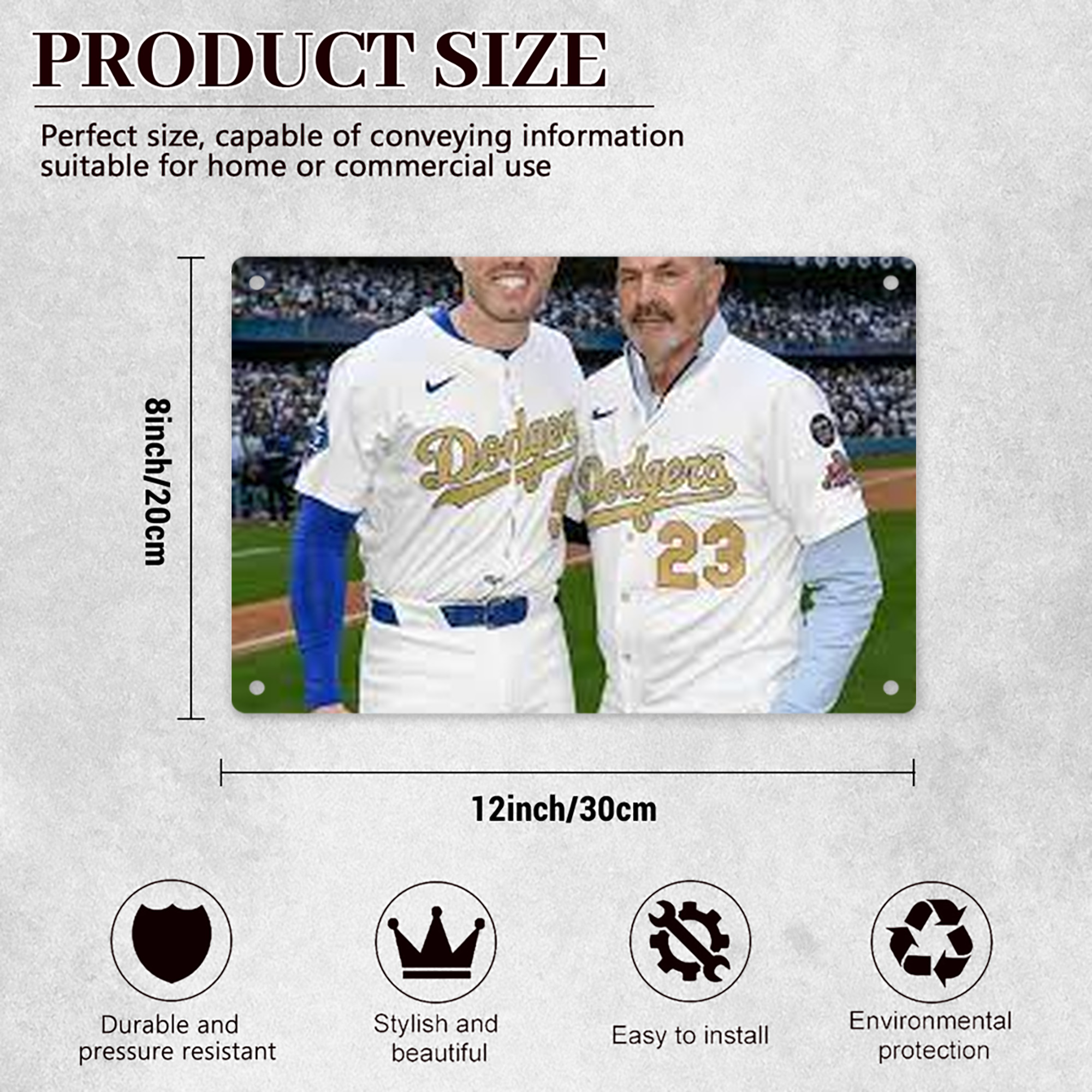  Decorative Aluminum Plaque – Horizontal Design – Durable, Stylish, Easy To Install – Ideal For Home, Office, Bar, And More