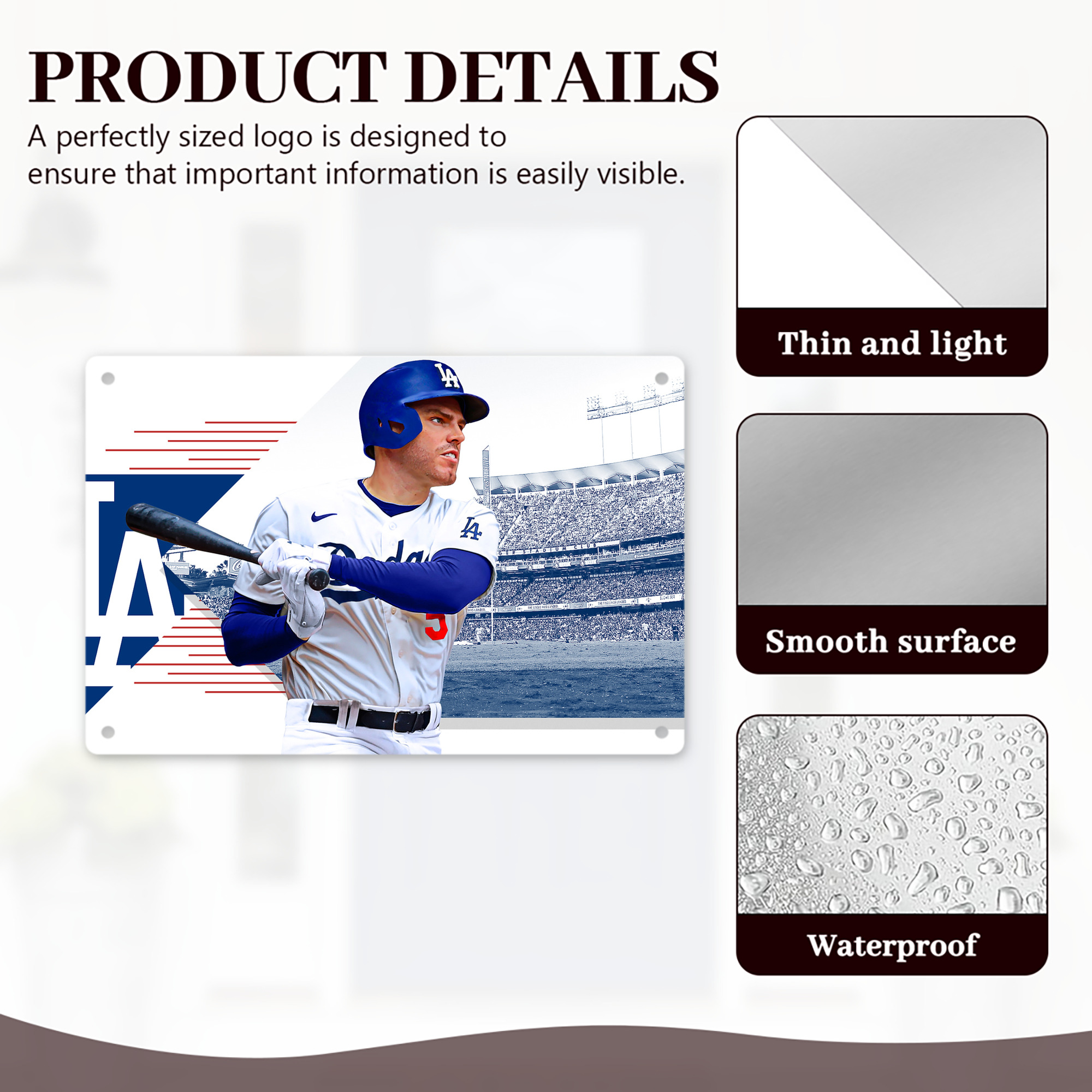  Decorative Aluminum Plaque – Horizontal Design – Durable, Stylish, Easy To Install – Ideal For Home, Office, Bar, And More