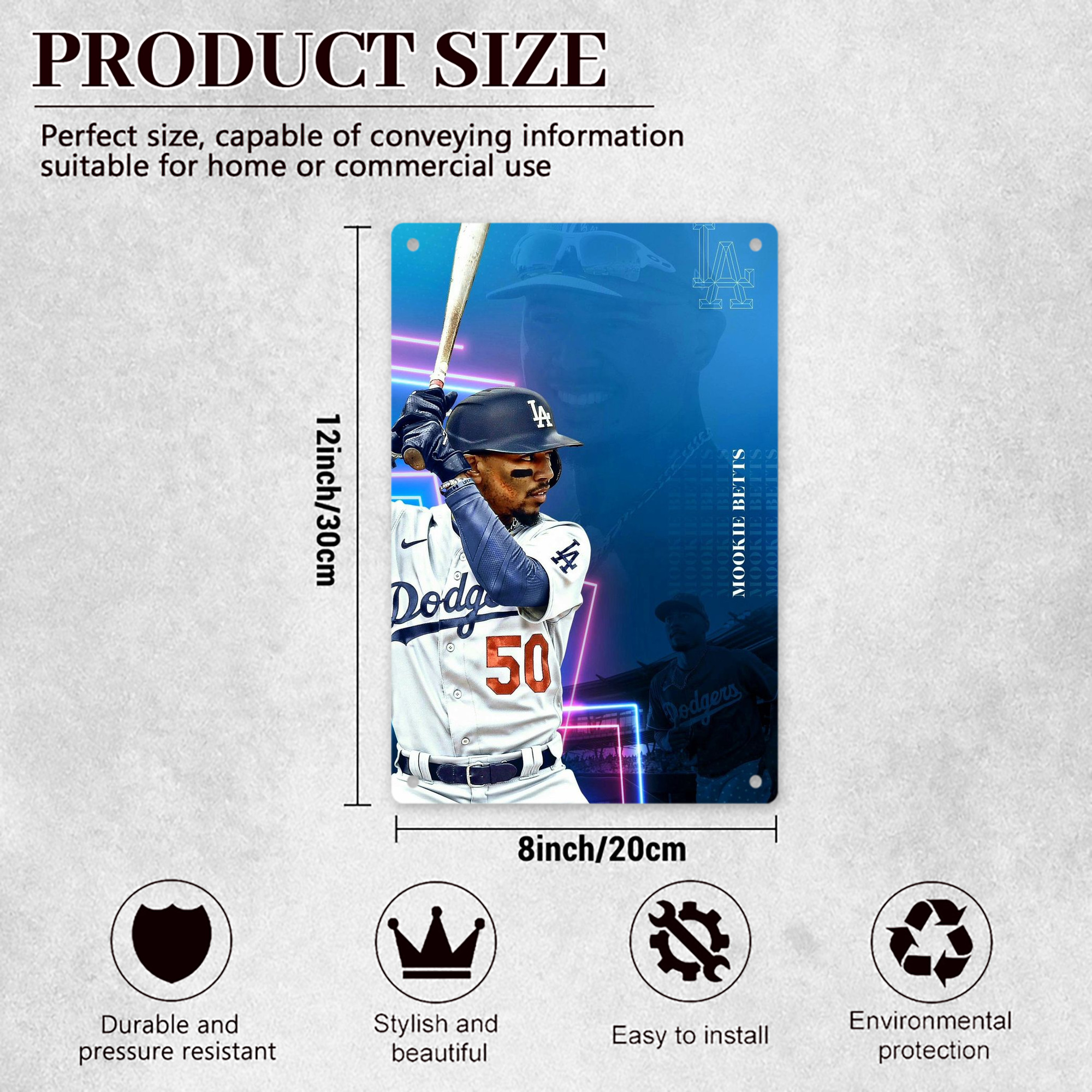  8x12inch Vertical Aluminum Sign - Durable Fade-Resistant Indoor/Outdoor Safety & Information Plaque For Office, Hotel, Restaurant, Bar, Public Spaces