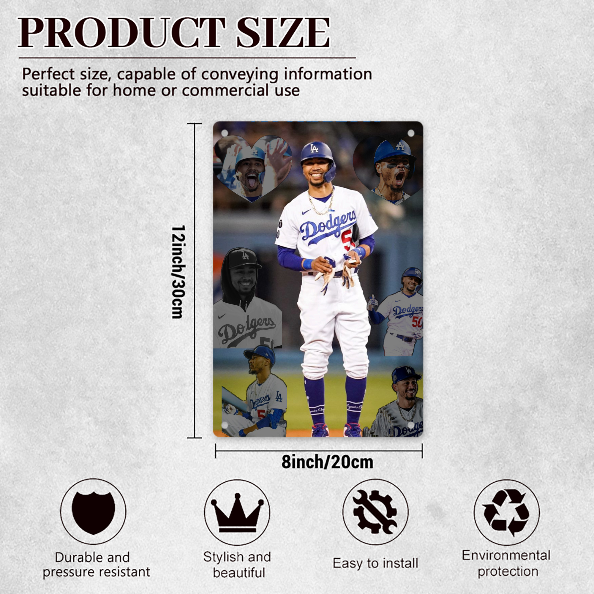  8x12inch Vertical Aluminum Sign - Durable Fade-Resistant Indoor/Outdoor Safety & Information Plaque For Office, Hotel, Restaurant, Bar, Public Spaces