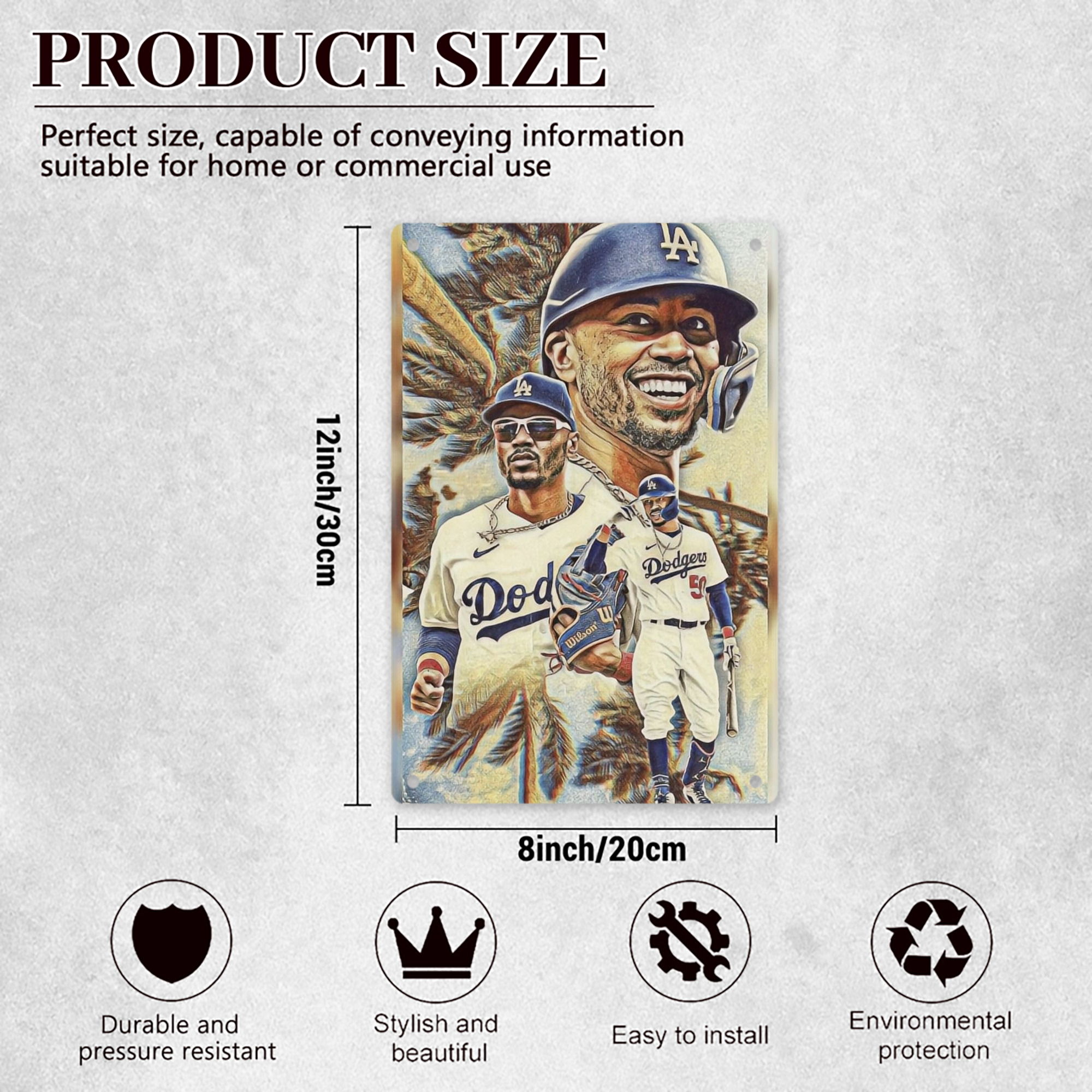  8x12inch Vertical Aluminum Sign - Durable Fade-Resistant Indoor/Outdoor Safety & Information Plaque For Office, Hotel, Restaurant, Bar, Public Spaces