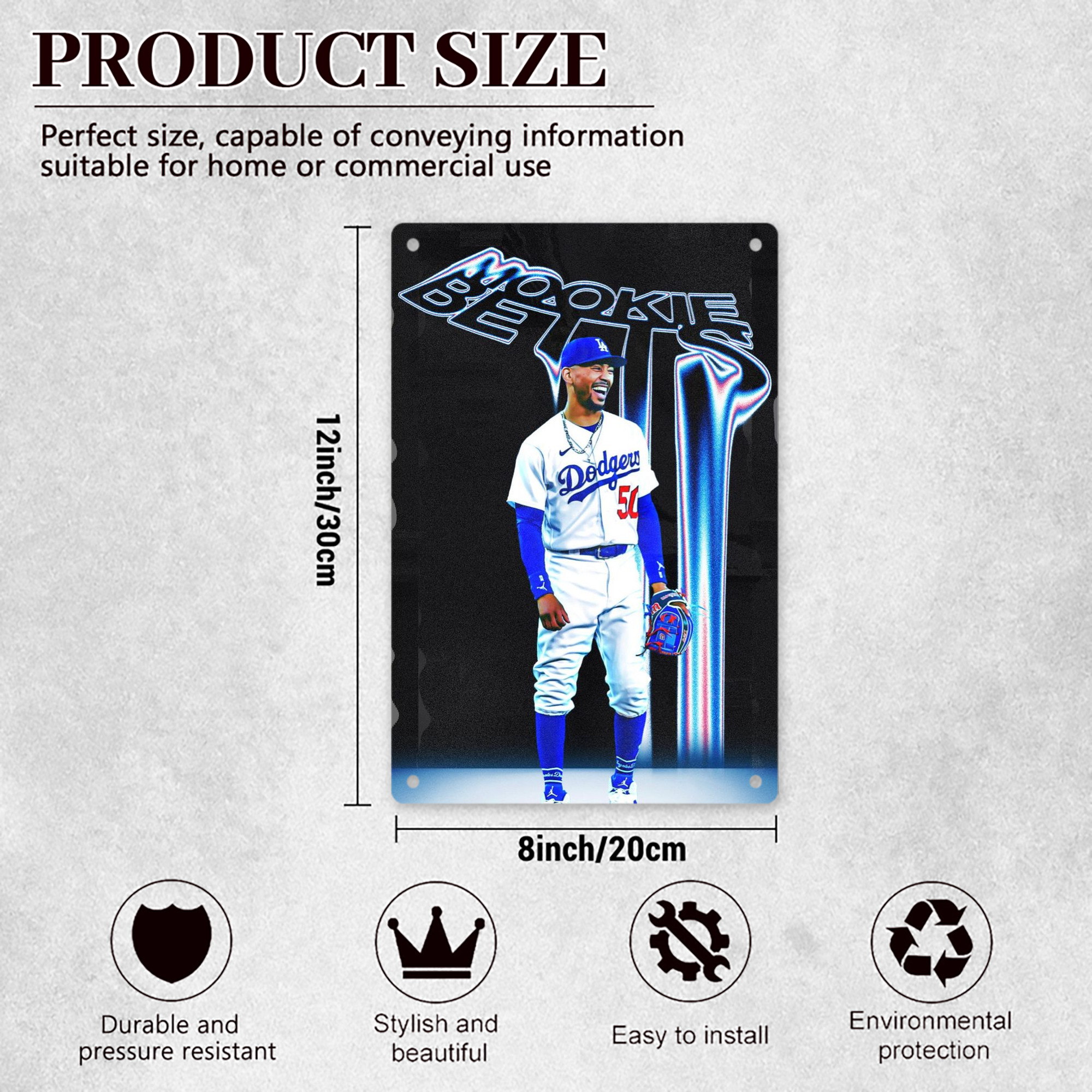  8x12inch Vertical Aluminum Sign - Durable Fade-Resistant Indoor/Outdoor Safety & Information Plaque For Office, Hotel, Restaurant, Bar, Public Spaces