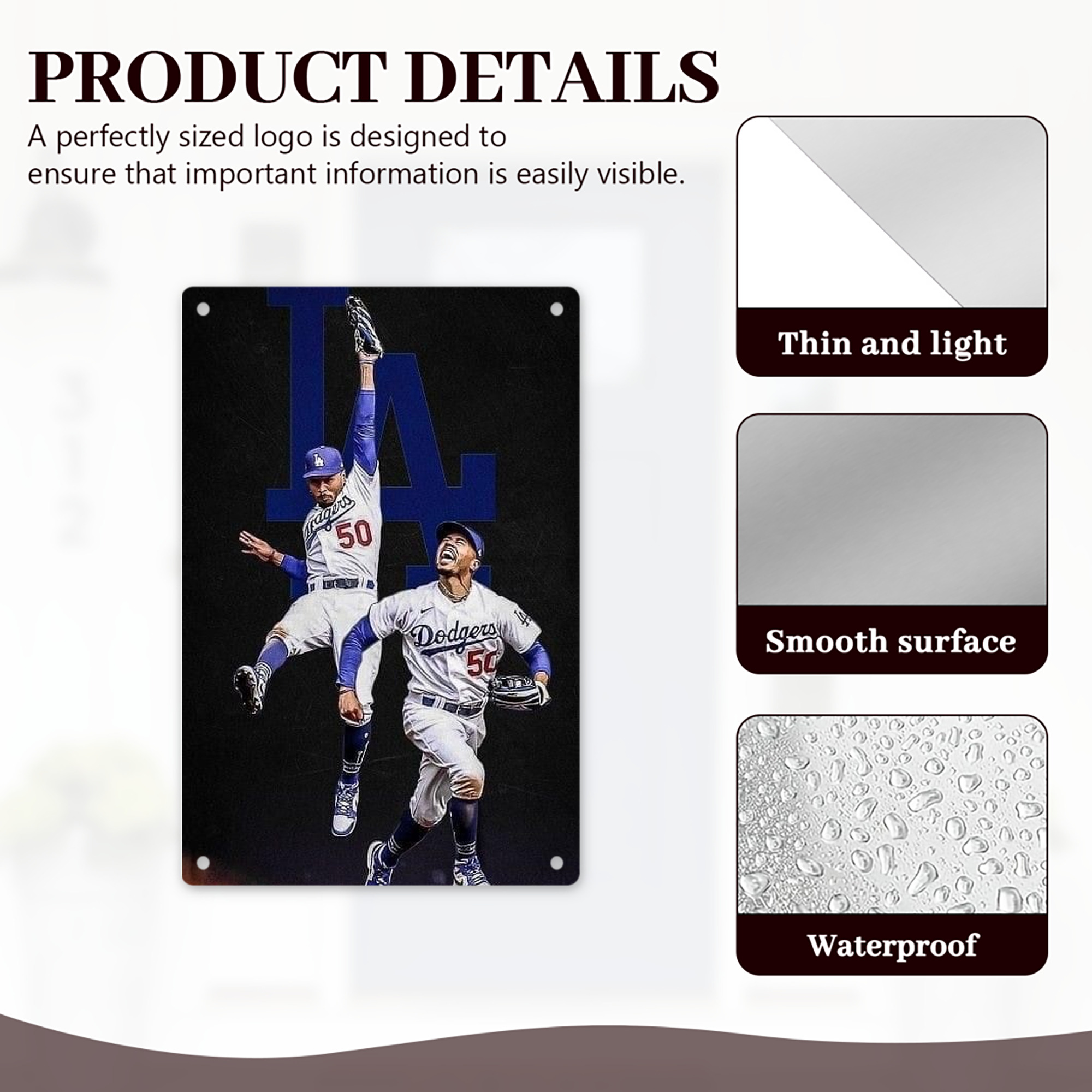  8x12inch Vertical Aluminum Sign - Durable Fade-Resistant Indoor/Outdoor Safety & Information Plaque For Office, Hotel, Restaurant, Bar, Public Spaces