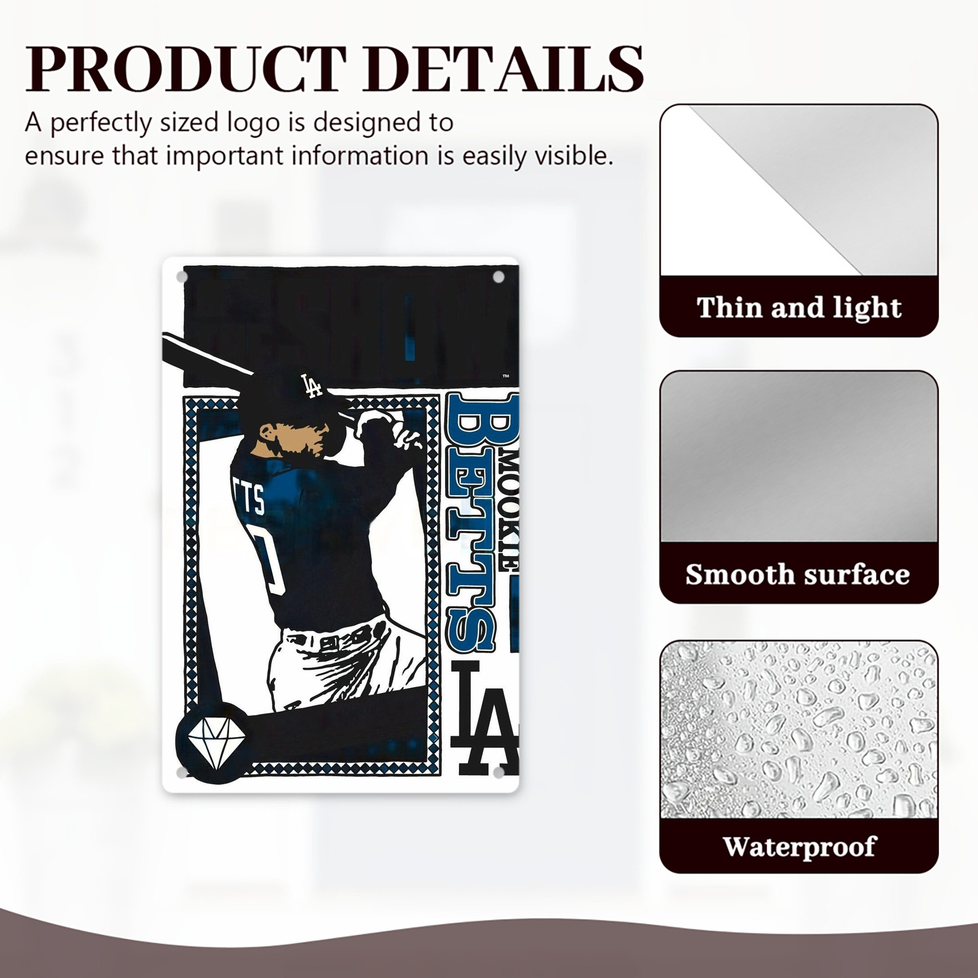  8x12inch Vertical Aluminum Sign - Durable Fade-Resistant Indoor/Outdoor Safety & Information Plaque For Office, Hotel, Restaurant, Bar, Public Spaces