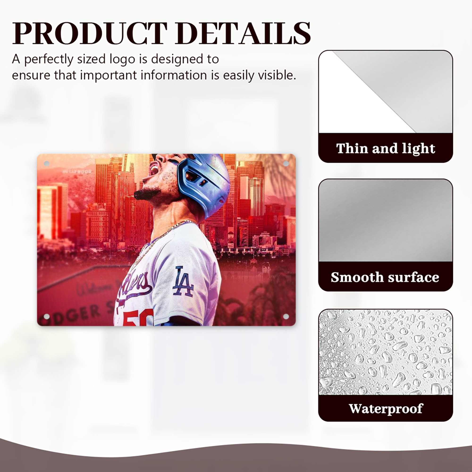  Decorative Aluminum Plaque – Horizontal Design – Durable, Stylish, Easy To Install – Ideal For Home, Office, Bar, And More