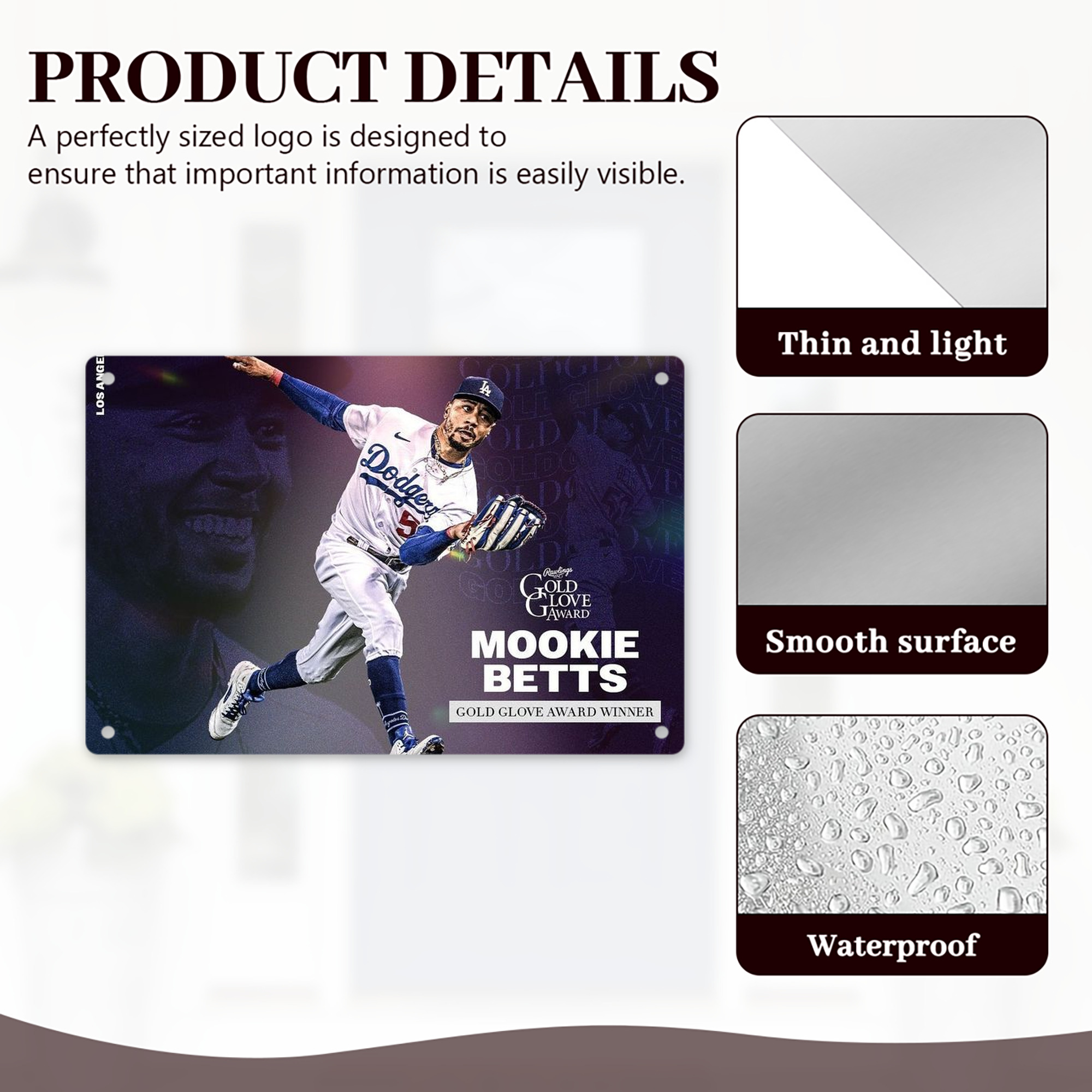  Decorative Aluminum Plaque – Horizontal Design – Durable, Stylish, Easy To Install – Ideal For Home, Office, Bar, And More