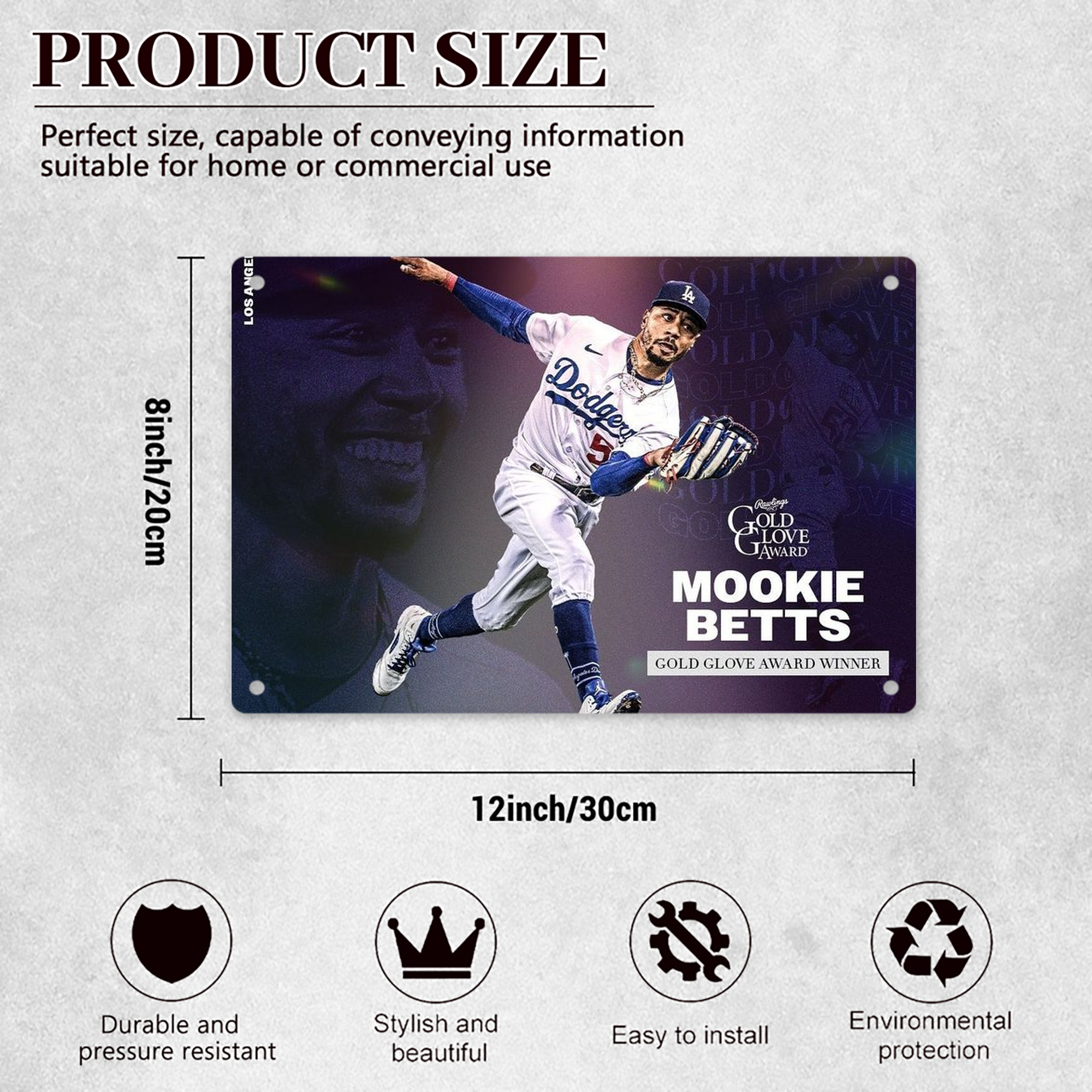  Decorative Aluminum Plaque – Horizontal Design – Durable, Stylish, Easy To Install – Ideal For Home, Office, Bar, And More