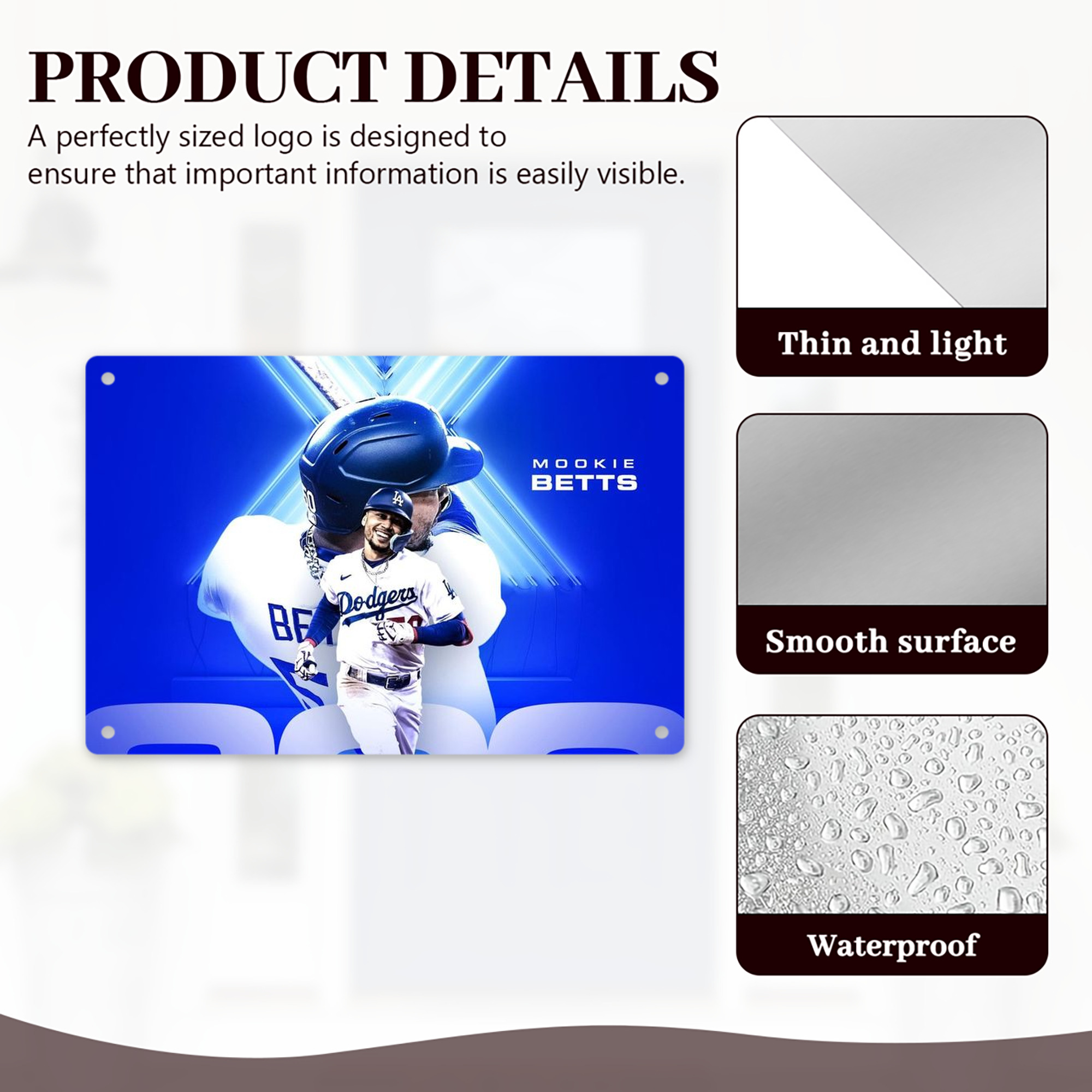  Decorative Aluminum Plaque – Horizontal Design – Durable, Stylish, Easy To Install – Ideal For Home, Office, Bar, And More