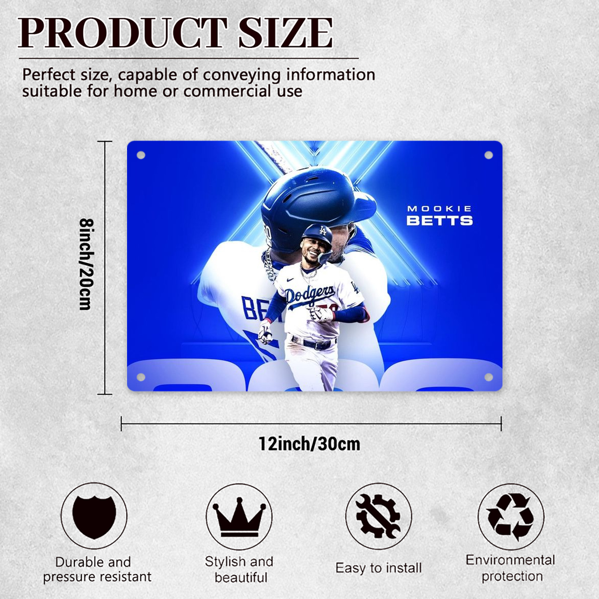  Decorative Aluminum Plaque – Horizontal Design – Durable, Stylish, Easy To Install – Ideal For Home, Office, Bar, And More