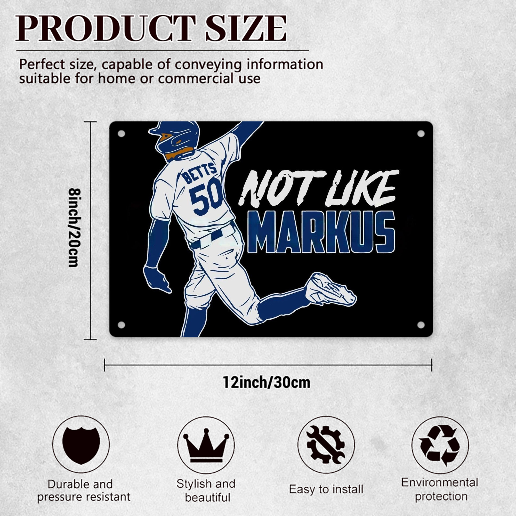  Decorative Aluminum Plaque – Horizontal Design – Durable, Stylish, Easy To Install – Ideal For Home, Office, Bar, And More