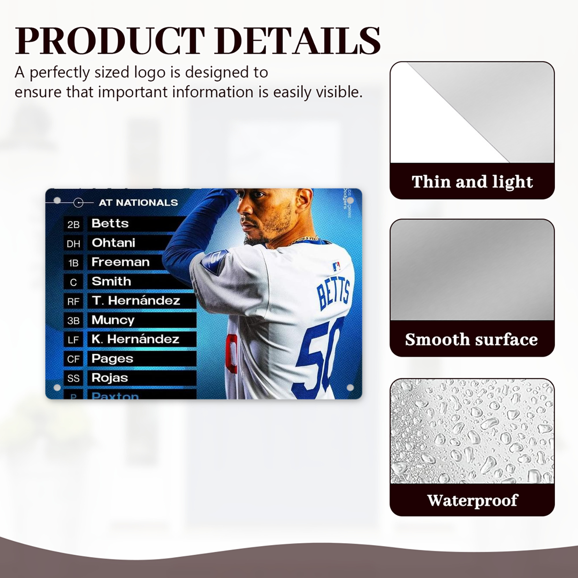  Decorative Aluminum Plaque – Horizontal Design – Durable, Stylish, Easy To Install – Ideal For Home, Office, Bar, And More