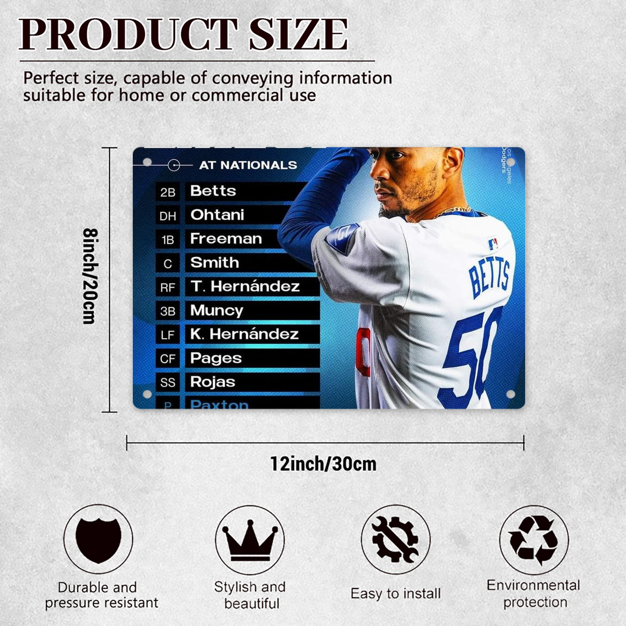  Decorative Aluminum Plaque – Horizontal Design – Durable, Stylish, Easy To Install – Ideal For Home, Office, Bar, And More