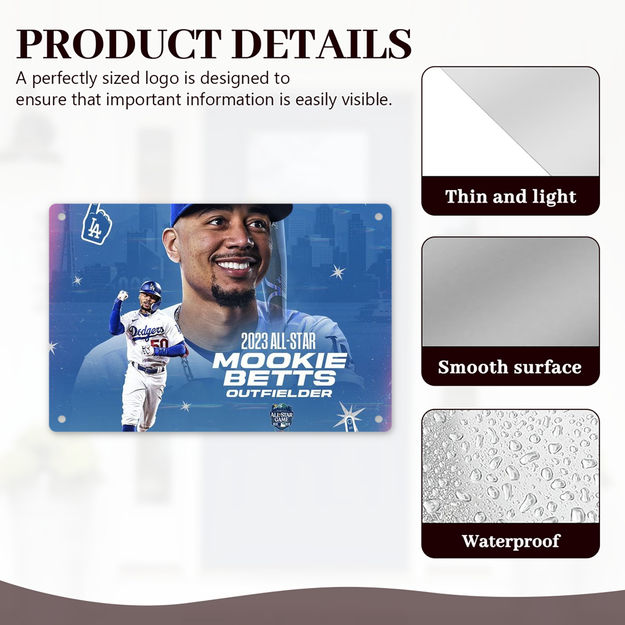  Decorative Aluminum Plaque – Horizontal Design – Durable, Stylish, Easy To Install – Ideal For Home, Office, Bar, And More