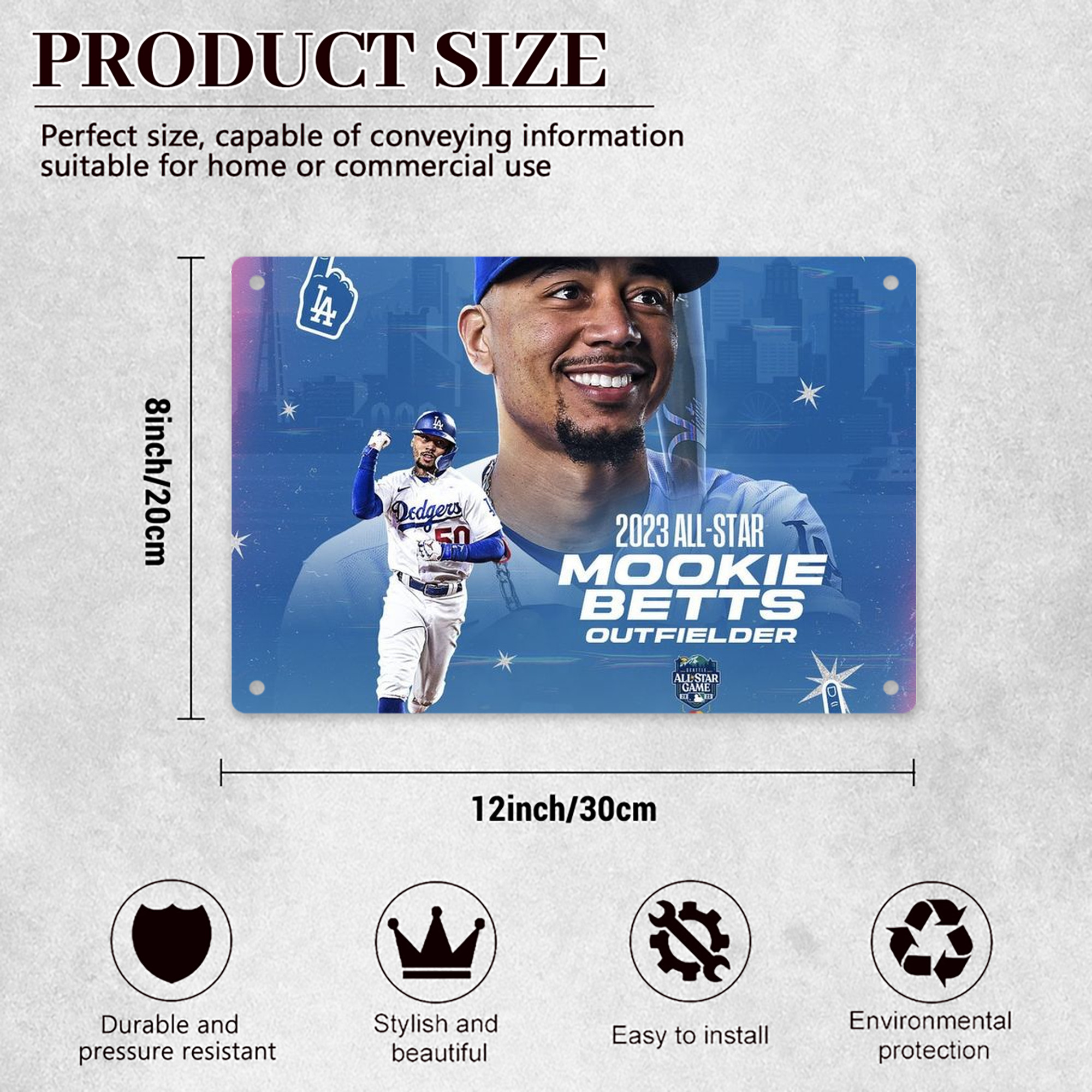  Decorative Aluminum Plaque – Horizontal Design – Durable, Stylish, Easy To Install – Ideal For Home, Office, Bar, And More