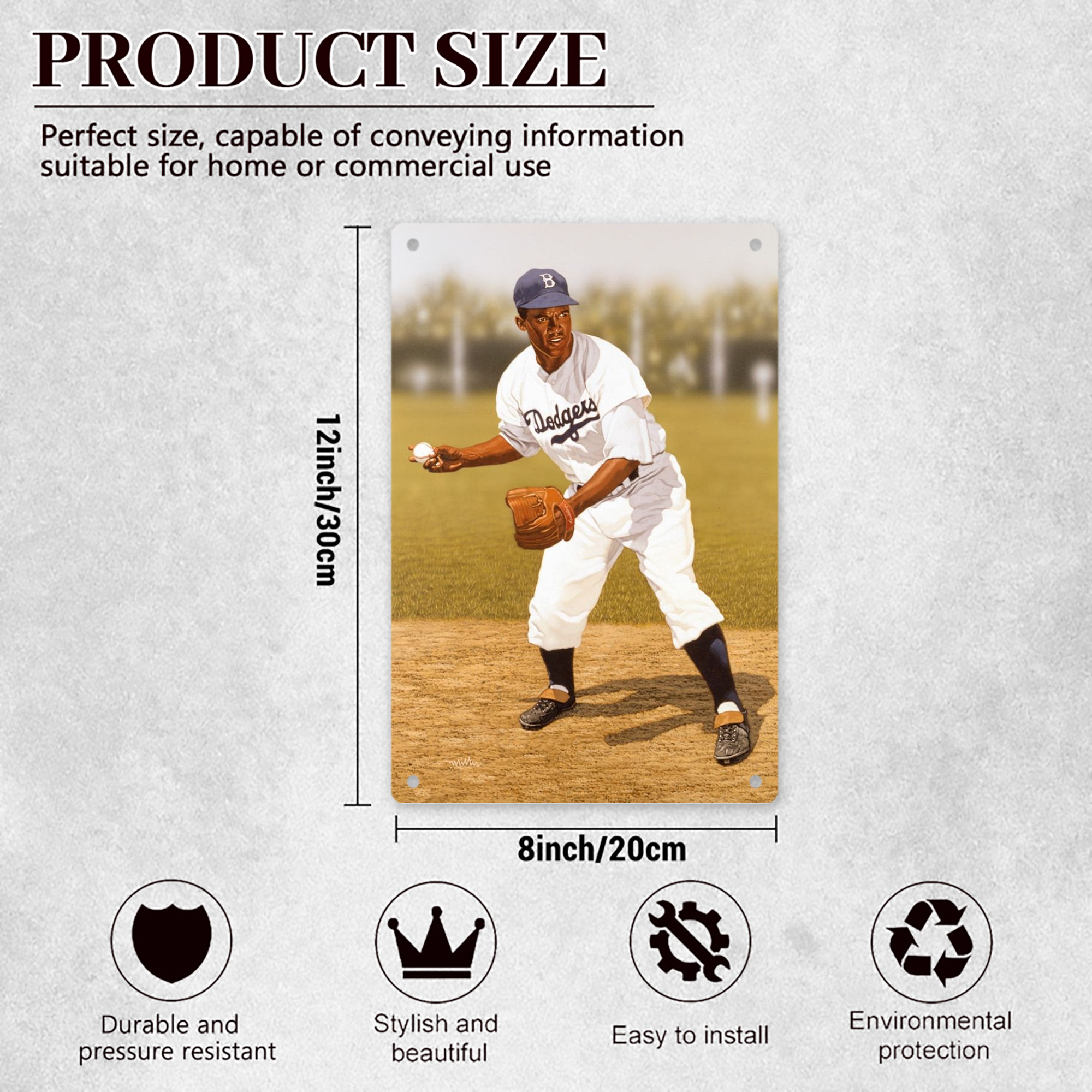  8x12inch Vertical Aluminum Sign - Durable Fade-Resistant Indoor/Outdoor Safety & Information Plaque For Office, Hotel, Restaurant, Bar, Public Spaces