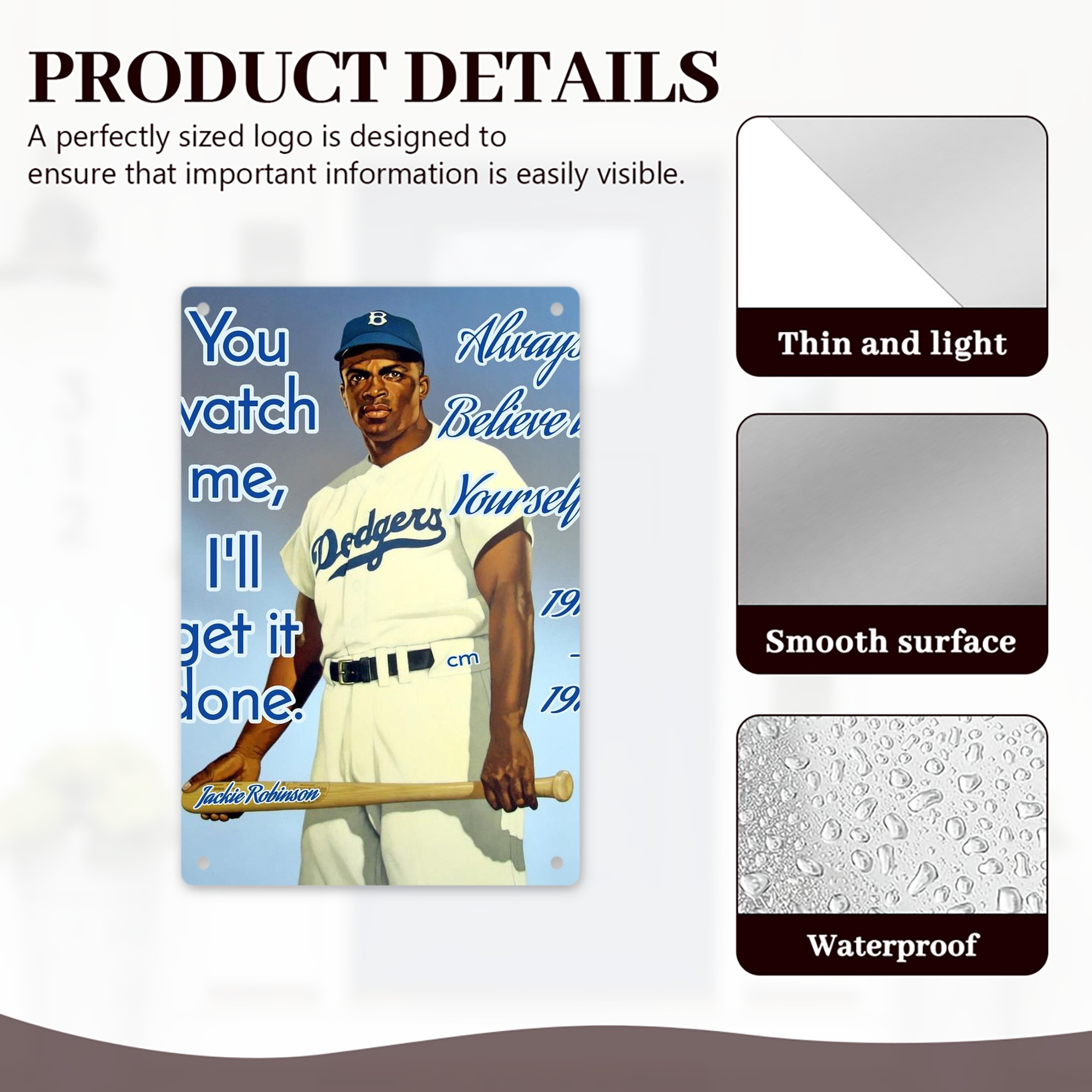  8x12inch Vertical Aluminum Sign - Durable Fade-Resistant Indoor/Outdoor Safety & Information Plaque For Office, Hotel, Restaurant, Bar, Public Spaces