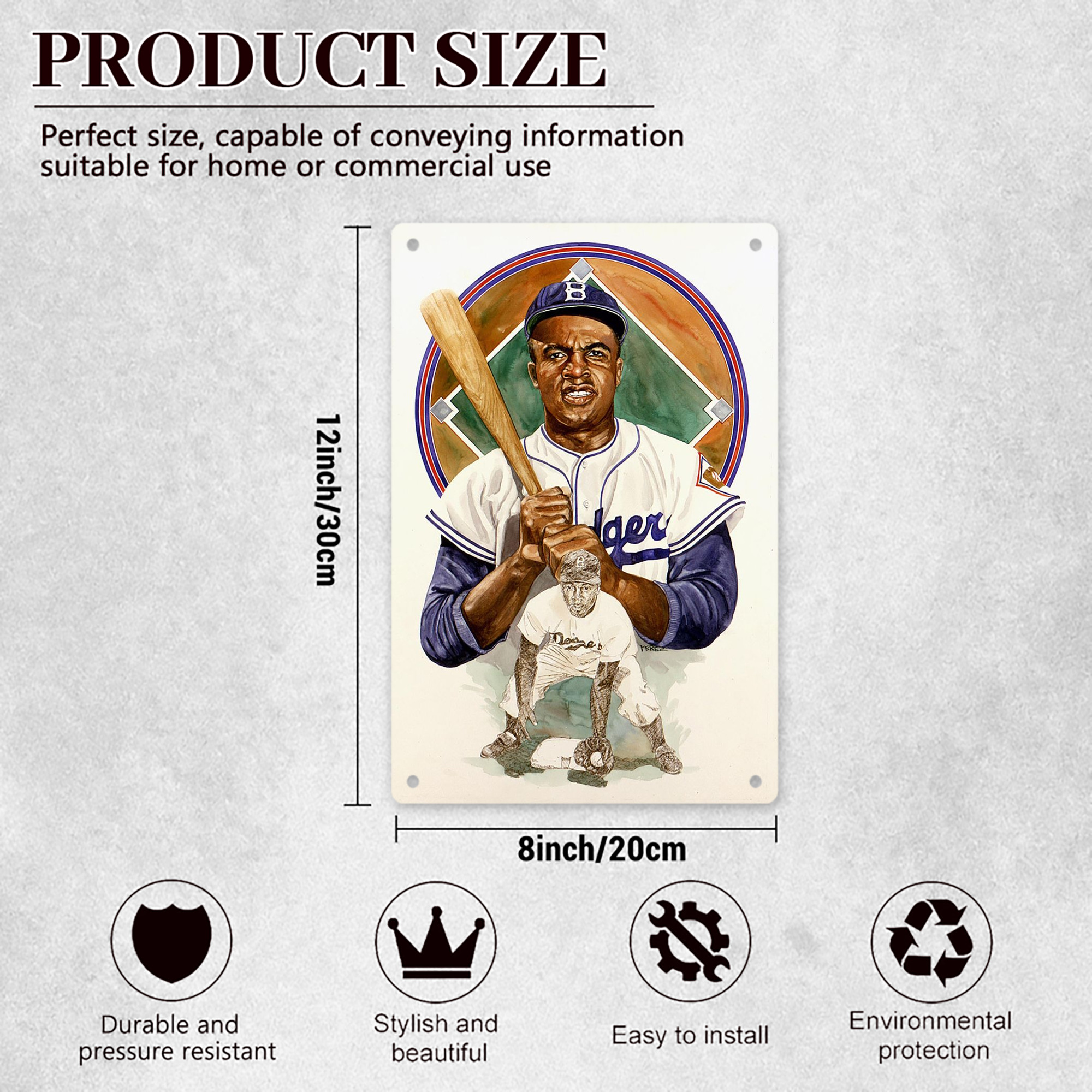  8x12inch Vertical Aluminum Sign - Durable Fade-Resistant Indoor/Outdoor Safety & Information Plaque For Office, Hotel, Restaurant, Bar, Public Spaces