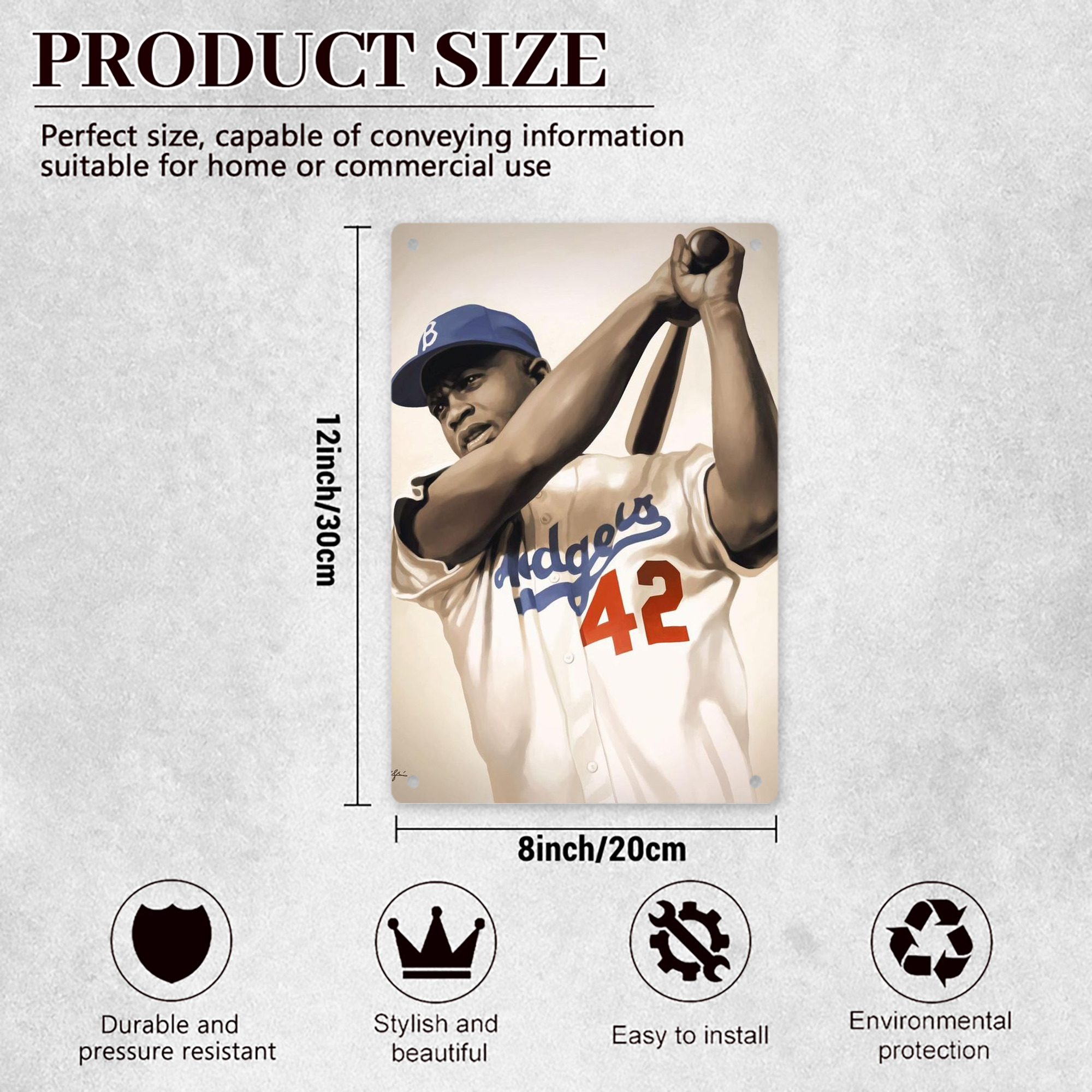  8x12inch Vertical Aluminum Sign - Durable Fade-Resistant Indoor/Outdoor Safety & Information Plaque For Office, Hotel, Restaurant, Bar, Public Spaces