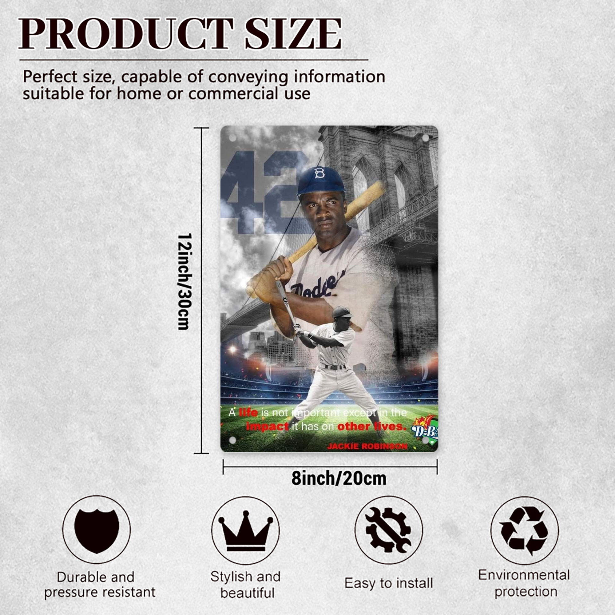  8x12inch Vertical Aluminum Sign - Durable Fade-Resistant Indoor/Outdoor Safety & Information Plaque For Office, Hotel, Restaurant, Bar, Public Spaces