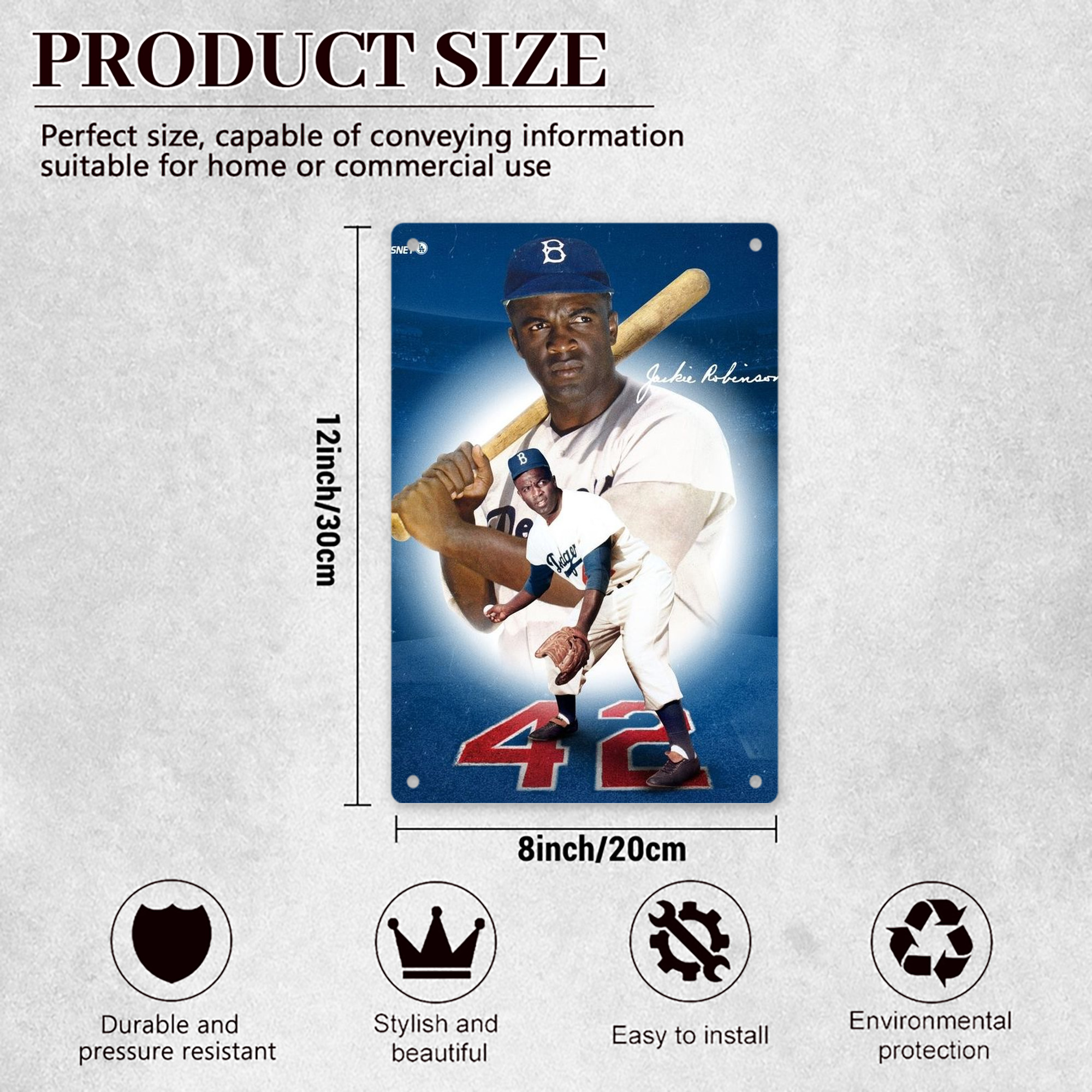  8x12inch Vertical Aluminum Sign - Durable Fade-Resistant Indoor/Outdoor Safety & Information Plaque For Office, Hotel, Restaurant, Bar, Public Spaces